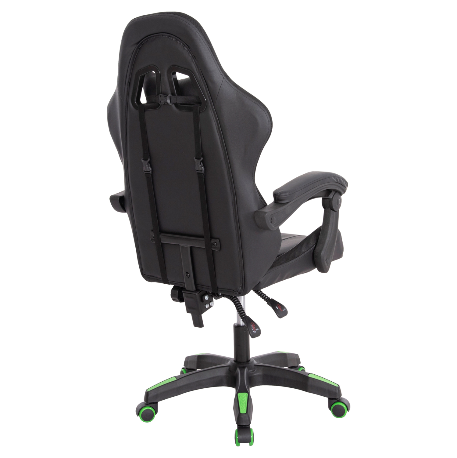 ΠΟΛΥΘΡΟΝΑ GAMING DARREN HM1203.03 ΜΑΥΡΟ-ΠΡΑΣΙΝΟ PVC & NYLON 58.5x100x120Υεκ. - Image 5