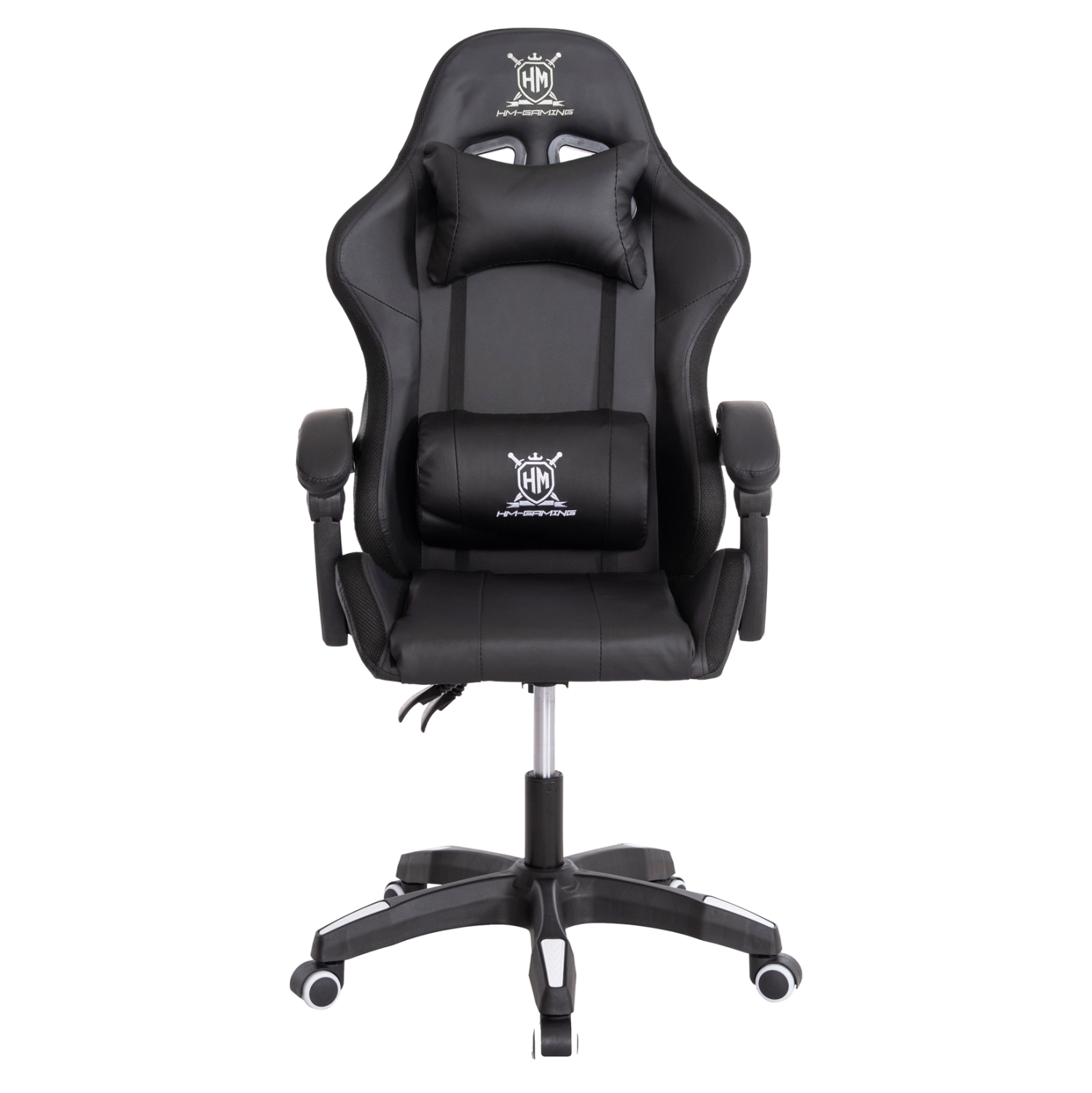 ΠΟΛΥΘΡΟΝΑ GAMING DARREN HM1203.04 ΜΑΥΡΟ-ΛΕΥΚΟ PVC & NYLON 58.5x100x120Υεκ. - Image 3