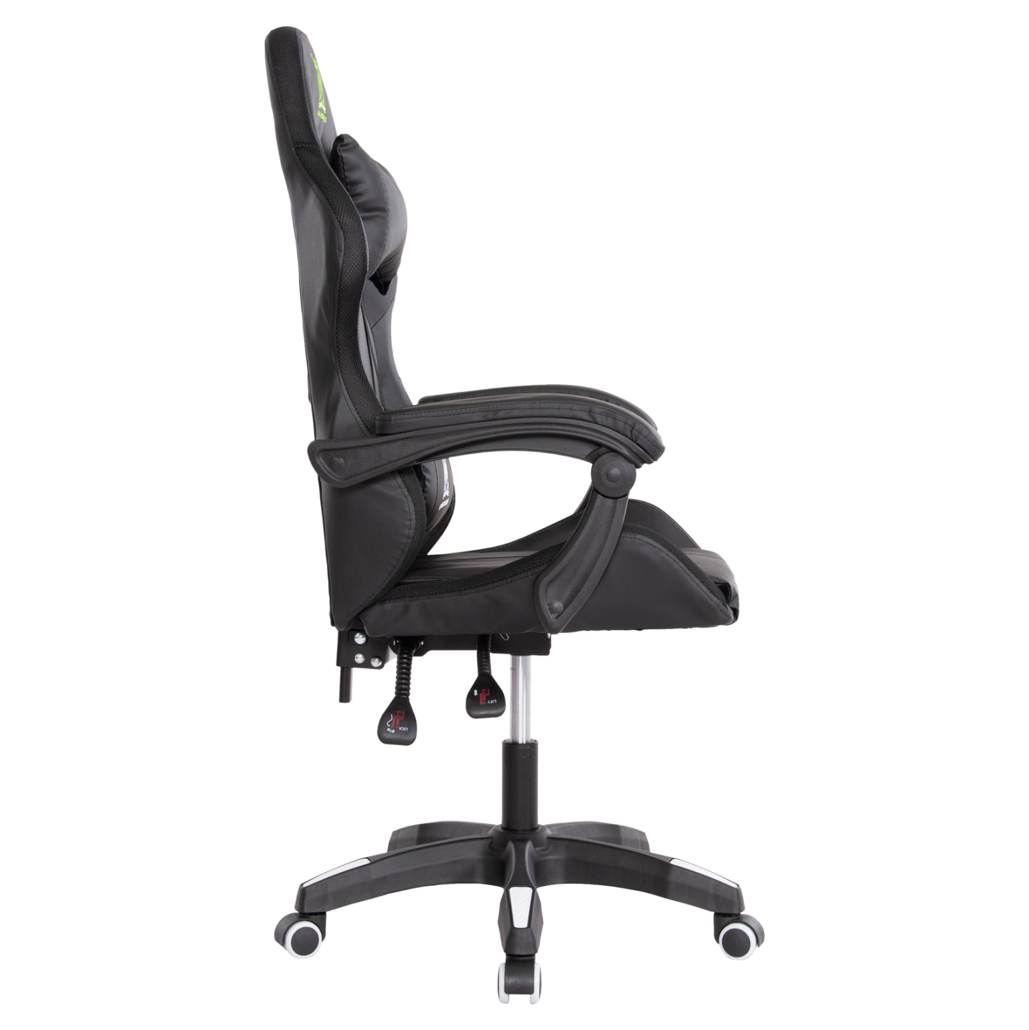 ΠΟΛΥΘΡΟΝΑ GAMING DARREN HM1203.04 ΜΑΥΡΟ-ΛΕΥΚΟ PVC & NYLON 58.5x100x120Υεκ. - Image 4