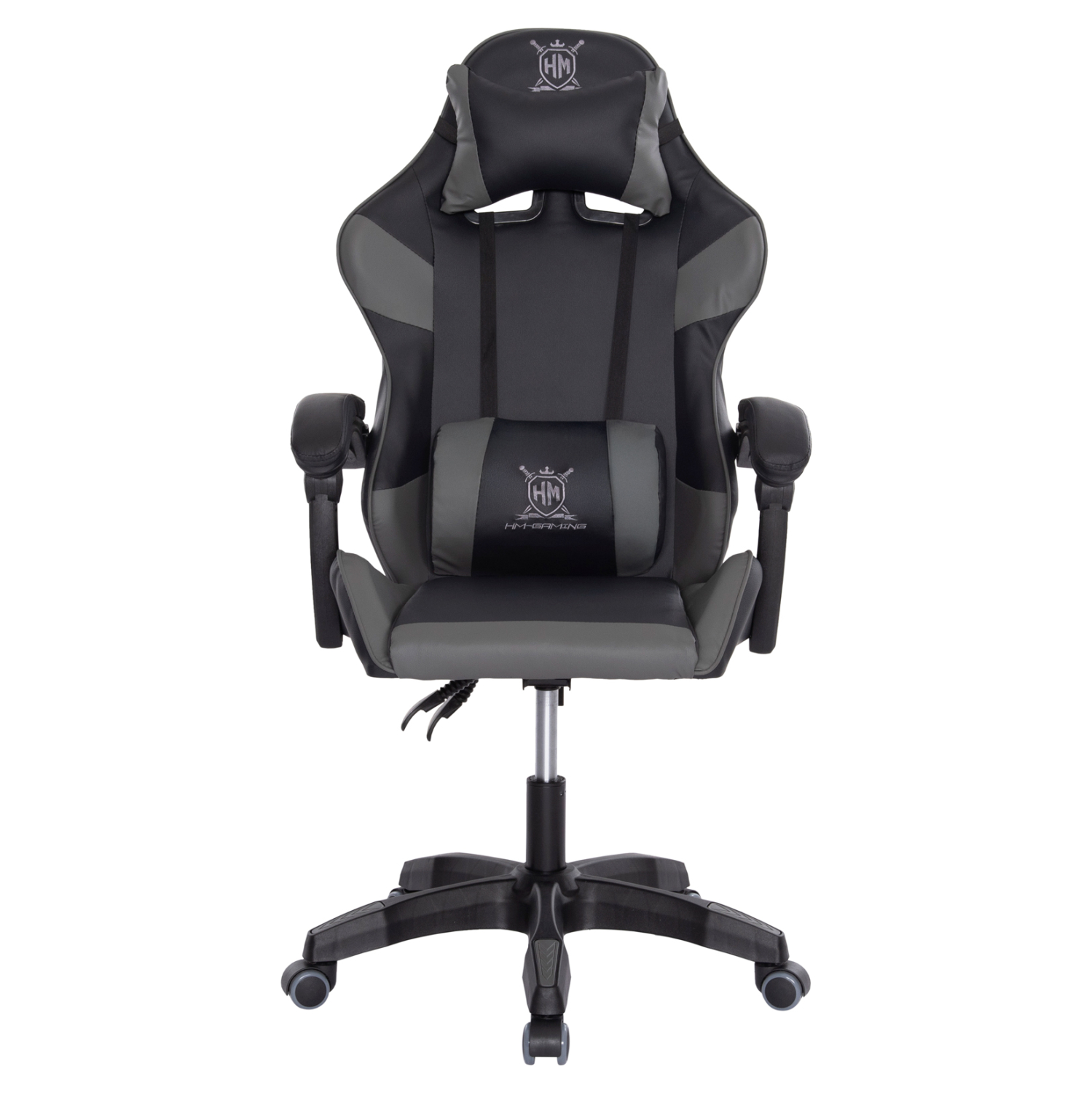 ΠΟΛΥΘΡΟΝΑ GAMING DARREN HM1203.10 ΜΑΥΡΟ-ΓΚΡΙ PVC & NYLON 60x60x120Υεκ. - Image 3