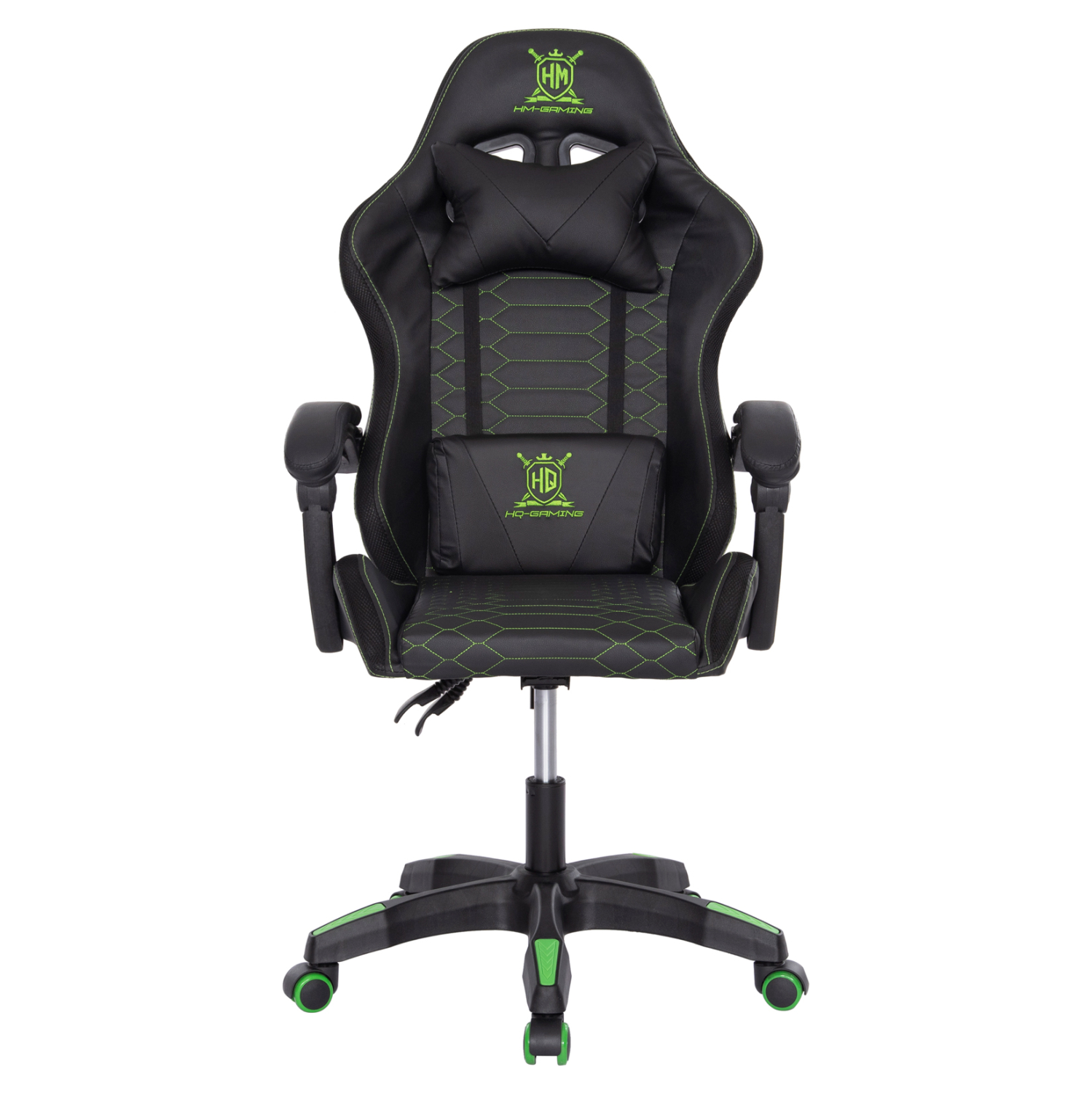 ΠΟΛΥΘΡΟΝΑ GAMING LOOT HM1204 ΜΑΥΡΟ-ΠΡΑΣΙΝΟ PVC & NYLON 60x60x120Υεκ. - Image 3