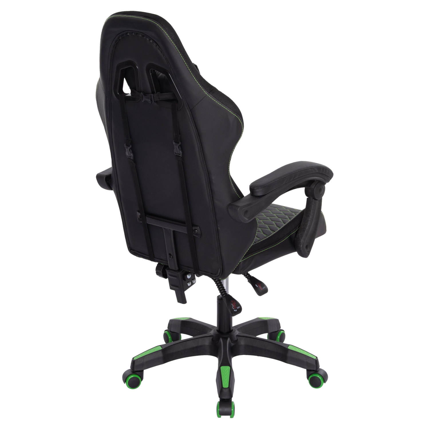 ΠΟΛΥΘΡΟΝΑ GAMING LOOT HM1204 ΜΑΥΡΟ-ΠΡΑΣΙΝΟ PVC & NYLON 60x60x120Υεκ. - Image 6