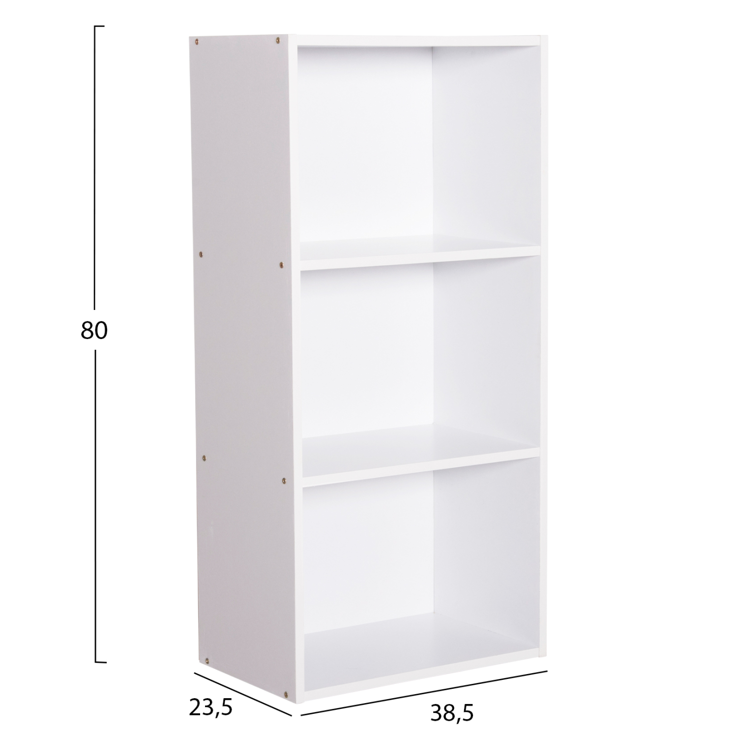 ΡΑΦΙΕΡΑ ΤΟΙΧΟΥ CUBICON HM9941.01 ΛΕΥΚΗ ΜΕΛΑΜΙΝΗ 38,5x23,5x80Υεκ. - Image 2