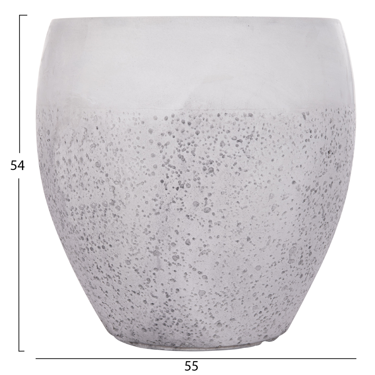 ΣΕΤ 3ΤΜΧ ΓΛΑΣΤΡΕΣ ΣΕΙΡΑ GARDENER HM4718 FIBERCLAY ΛΕΥΚΟ Φ55x54Υεκ - Image 3