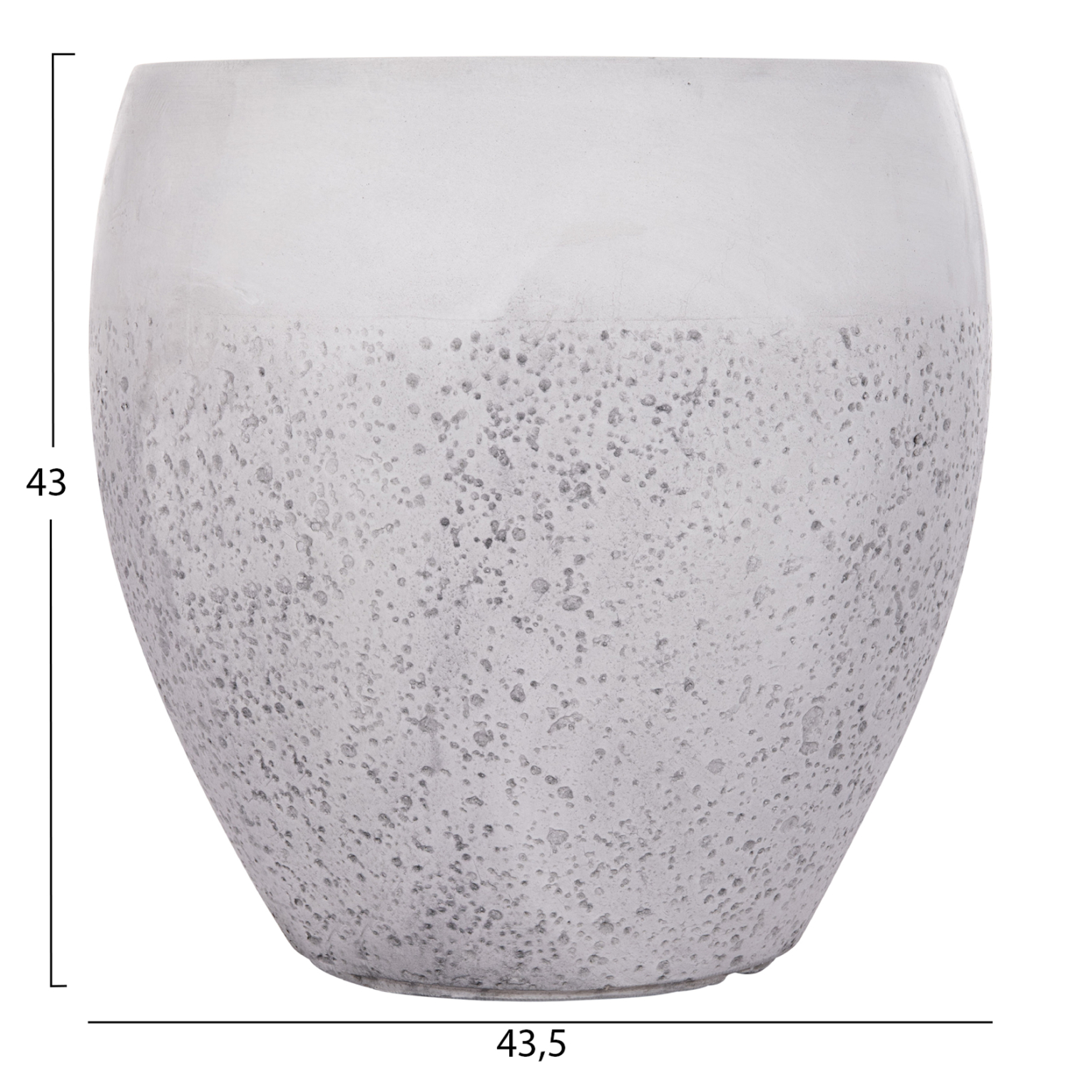 ΣΕΤ 3ΤΜΧ ΓΛΑΣΤΡΕΣ ΣΕΙΡΑ GARDENER HM4718 FIBERCLAY ΛΕΥΚΟ Φ55x54Υεκ - Image 4