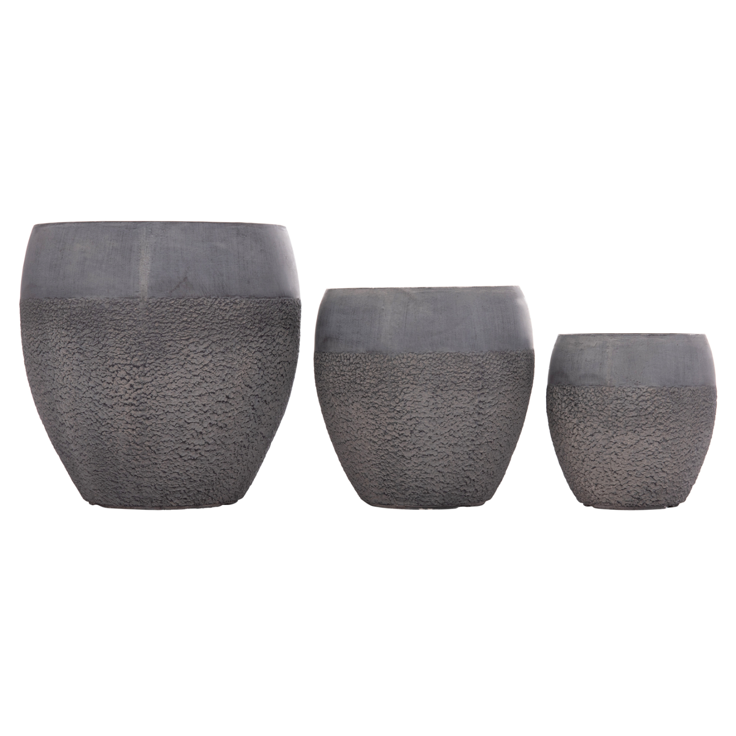 ΣΕΤ 3ΤΜΧ ΓΛΑΣΤΡΕΣ ΣΕΙΡΑ GARDENER HM4725 FIBERCLAY-ΣΕ ΣΚΟΥΡΟ CEMENT ΧΡΩΜΑ Φ55x54Υεκ - Image 6
