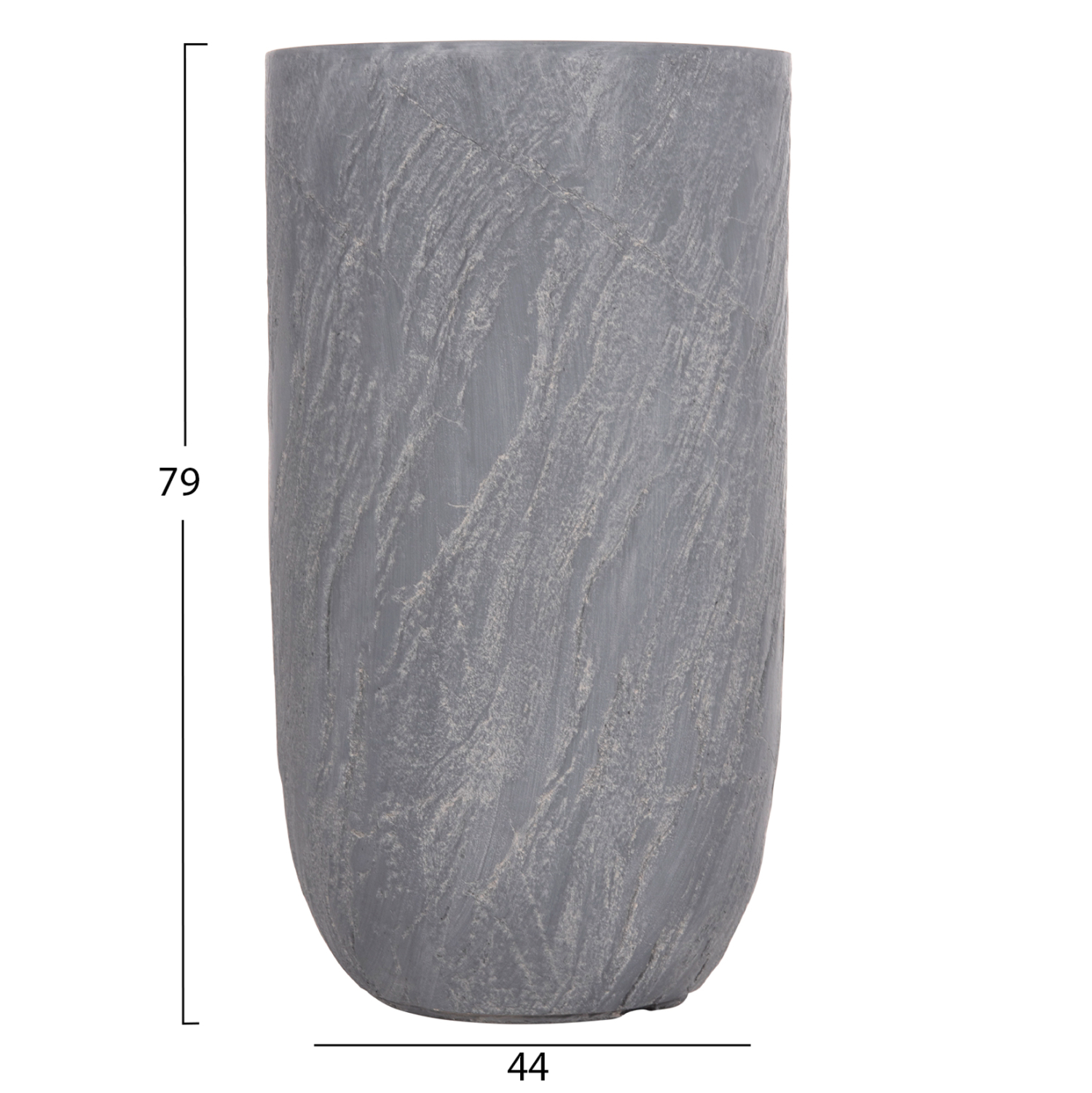 ΣΕΤ 3ΤΜΧ ΓΛΑΣΤΡΕΣ ΚΥΛΙΝΔΡΟΙ ΣΕΙΡΑ GARDENER HM4720 FIBERCLAY-ΧΡΩΜΑ CEMENT Φ44x79Υεκ - Image 3
