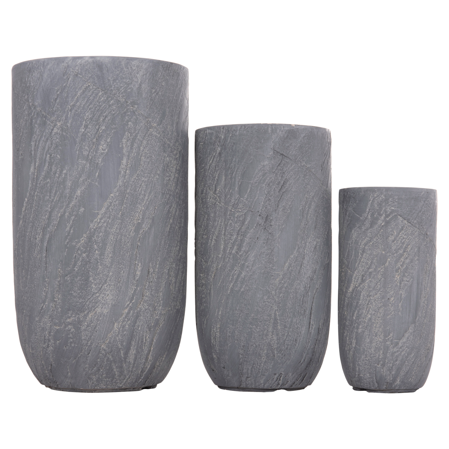 ΣΕΤ 3ΤΜΧ ΓΛΑΣΤΡΕΣ ΚΥΛΙΝΔΡΟΙ ΣΕΙΡΑ GARDENER HM4720 FIBERCLAY-ΧΡΩΜΑ CEMENT Φ44x79Υεκ - Image 6