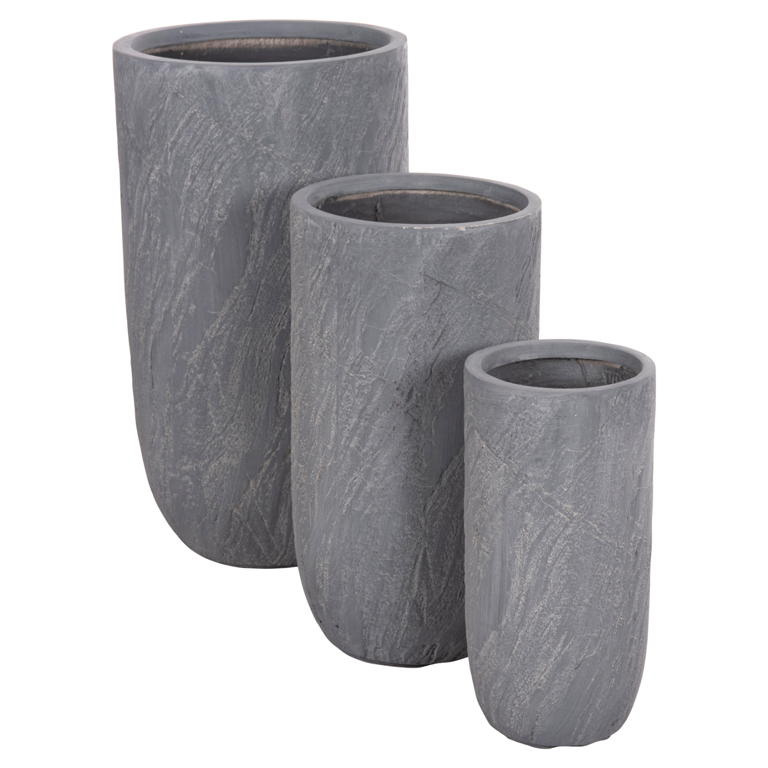 ΣΕΤ 3ΤΜΧ ΓΛΑΣΤΡΕΣ ΚΥΛΙΝΔΡΟΙ ΣΕΙΡΑ GARDENER HM4720 FIBERCLAY-ΧΡΩΜΑ CEMENT Φ44x79Υεκ - Image 7