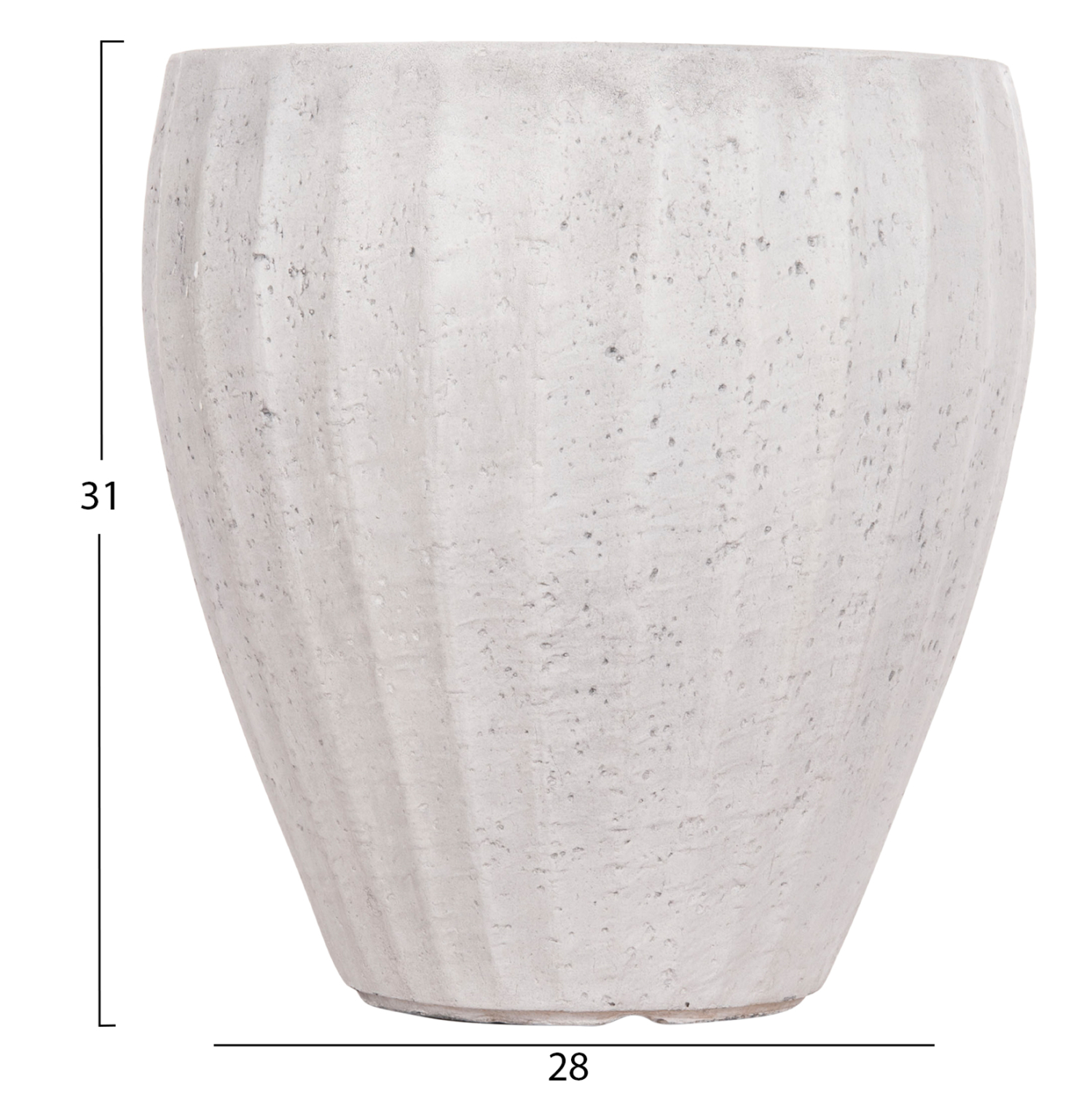 ΣΕΤ 3ΤΜΧ ΓΛΑΣΤΡΕΣ ΣΤΡΟΓΓΥΛΕΣ ΣΕΙΡΑ GARDENER HM4728 FIBERCLAY-ΧΡΩΜΑ CEMENT Φ48x56Υεκ - Image 4