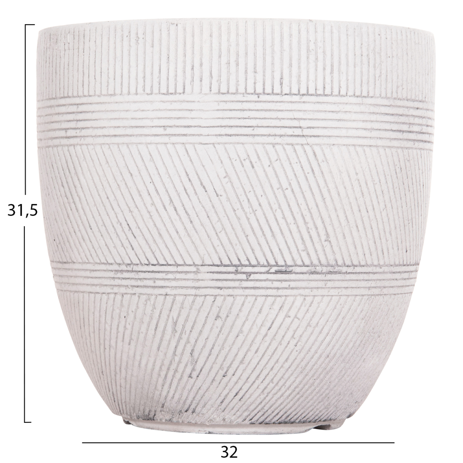 ΣΕΤ 4ΤΜΧ ΓΛΑΣΤΡΕΣ ΣΤΡΟΓΓΥΛΕΣ ΣΕΙΡΑ GARDENER HM4719 FIBERCLAY-ΧΡΩΜΑ CEMENT Φ44x43Υεκ - Image 5