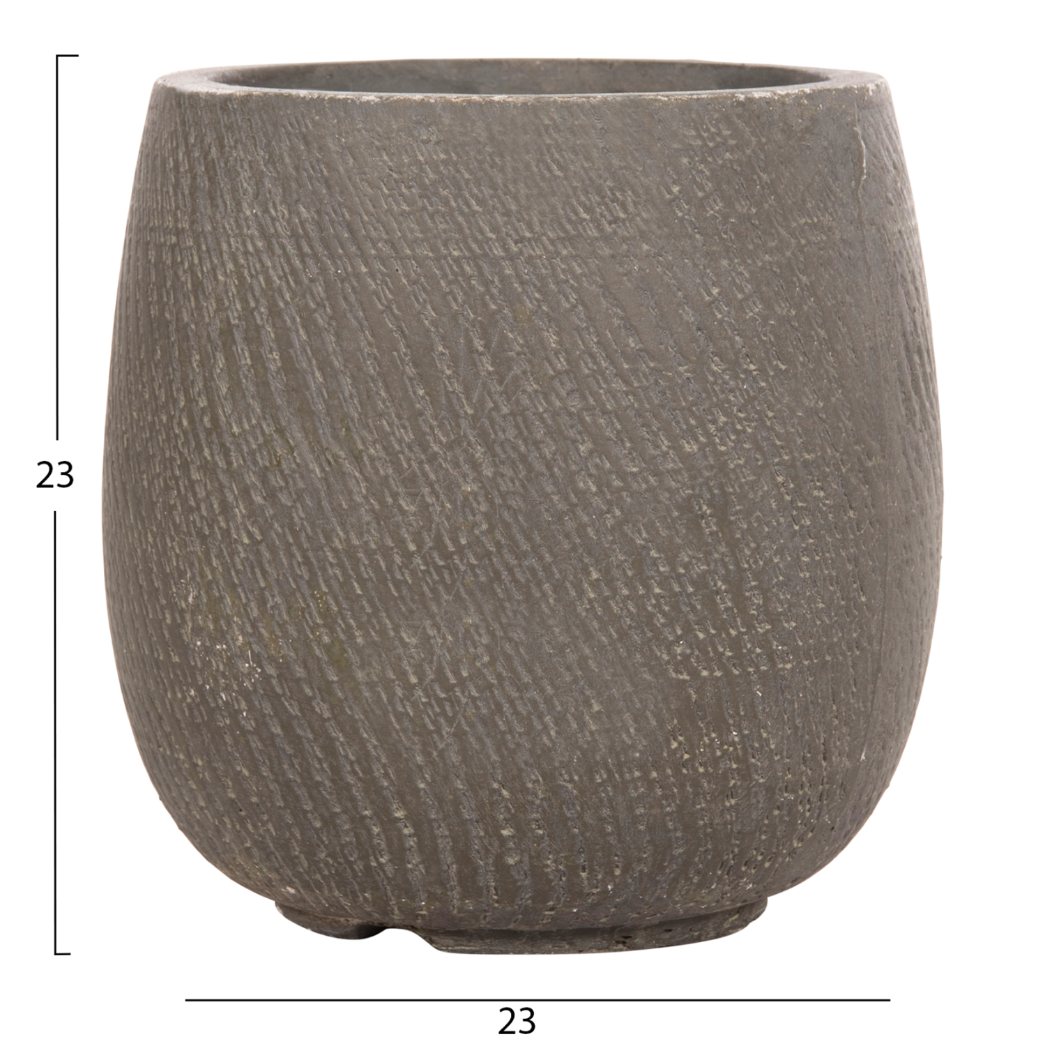 ΣΕΤ 4ΤΜΧ ΓΛΑΣΤΡΕΣ ΣΤΡΟΓΓΥΛΕΣ GARDENER HM4726 FIBERCLAY ΓΚΡΙΖΟΠΡΑΣΙΝΟ Φ52x55Υεκ - Image 6