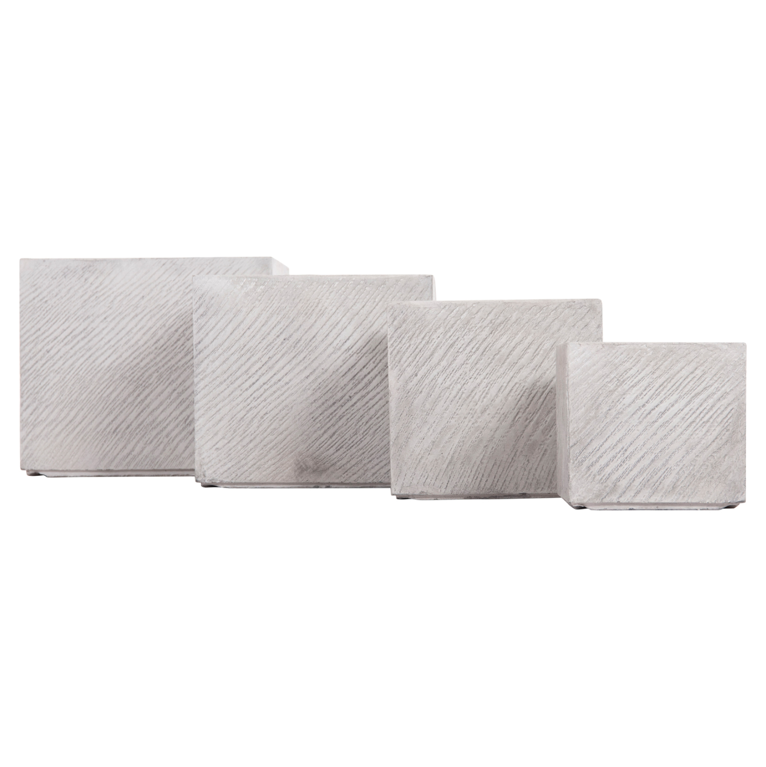 ΣΕΤ 4ΤΜΧ ΓΛΑΣΤΡΕΣ ΤΕΤΡΑΓΩΝΕΣ GARDENER HM4730 FIBERCLAY ΓΚΡΙ CEMENT 37x37x32Υεκ. - Image 9