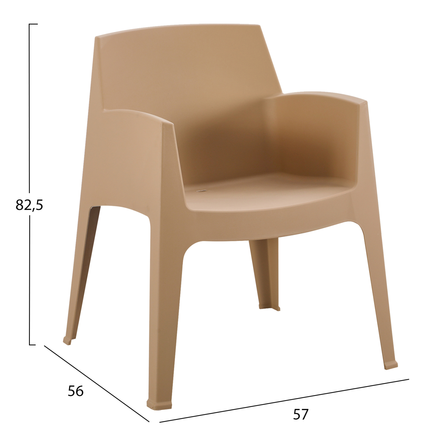 ΣΕΤ 3ΤΜΧ ΠΟΛΥΠΡΟΠΥΛΕΝΙΟΥ SLEEK HM21267.03 ΤΡΑΠΕΖΑΚΙ & 2 ΠΟΛΥΘΡΟΝΕΣ-ΚΑΠΟΥΤΣΙΝΟ - Image 2