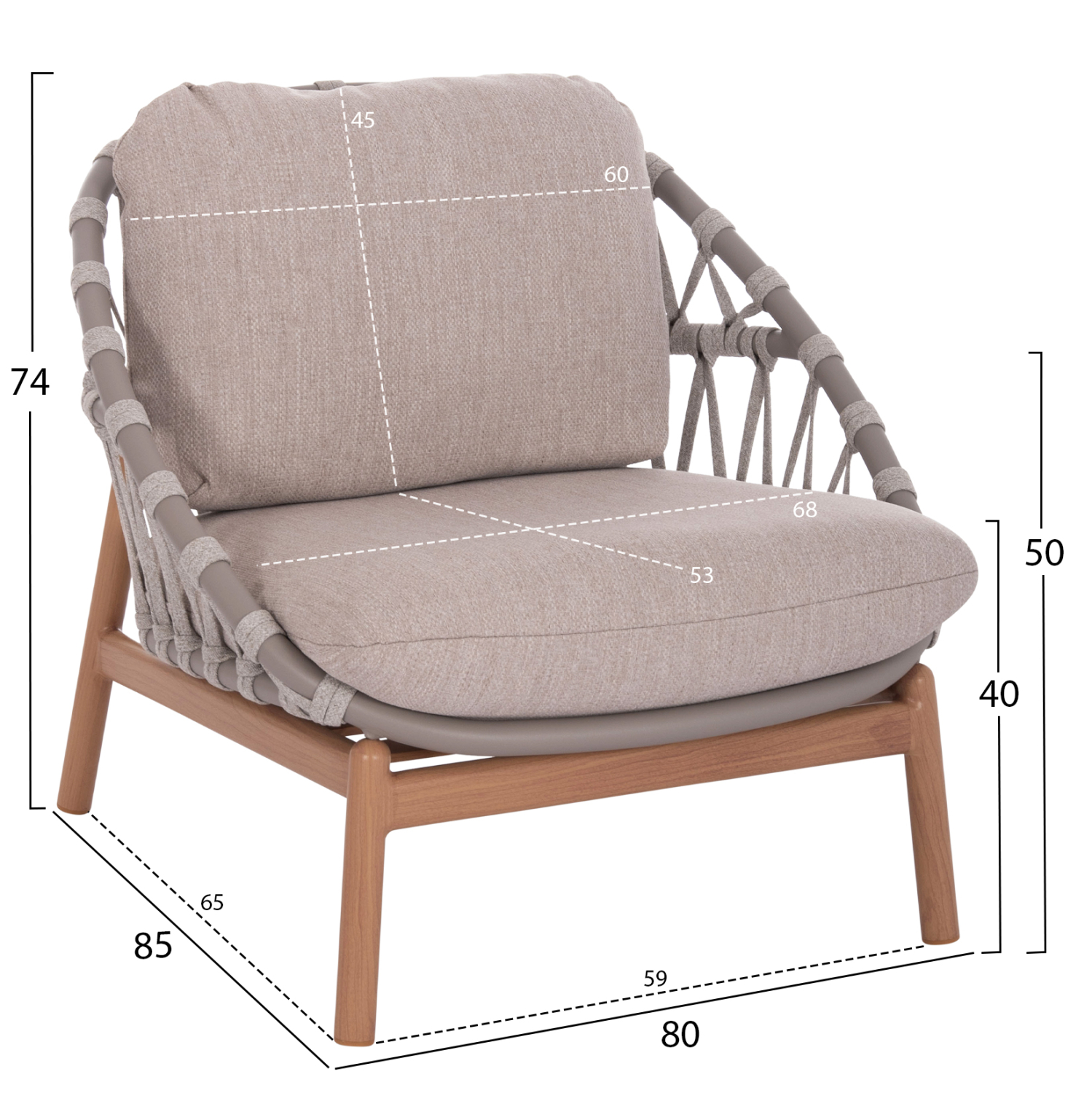 ΣΕΤ ΣΑΛΟΝΙ ΕΞ.ΧΩΡΟΥ 5ΤΜΧ KROM HM6360.02 ΑΛΟΥΜΙΝΙΟ--ΣΧΟΙΝΙ STRAP--3D PRINTED ΓΥΑΛΙ - Image 4