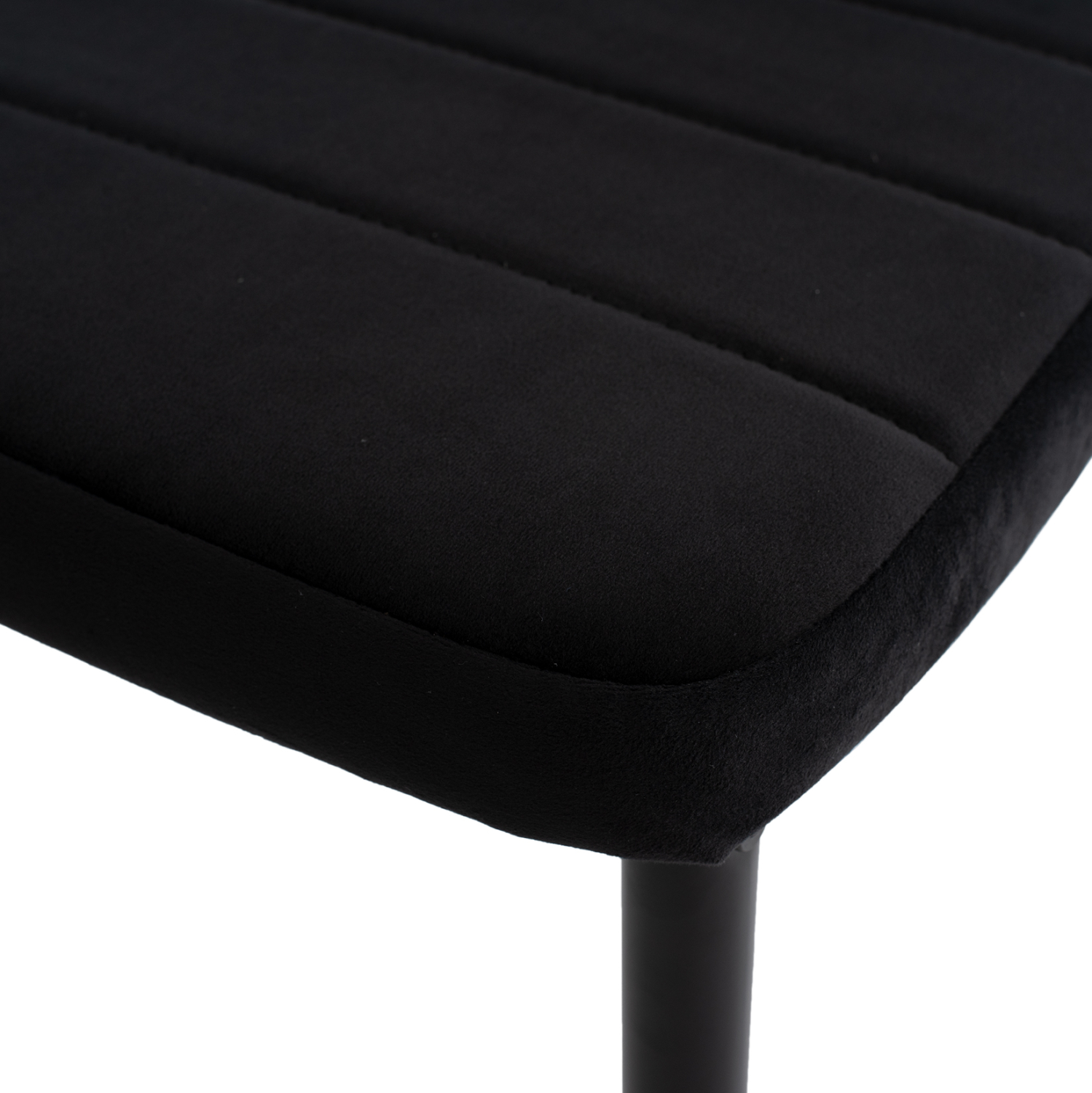 ΣΕΤ ΤΡΑΠΕΖΑΡΙΑΣ 5ΤΜΧ MINIMAL HM21173 MDF TOP ΜΑΥΡΟ-ΒΕΛΟΥΔΟ & ΜΕΤΑΛΛΟ ΜΑΥΡΟ - Image 5