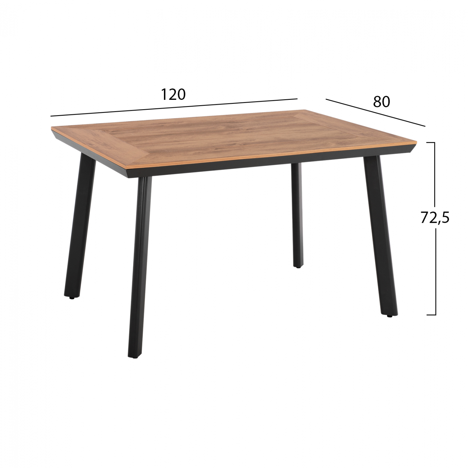 ΣΕΤ ΤΡΑΠΕΖΑΡΙΑΣ 5ΤΜΧ ΤΡΑΠΕΖΙ ΑΝΘΡΑΚΙ 120x80 ΚΑΙ ΠΟΛΥΘΡΟΝΑ ΜΕ ΣΧΟΙΝΙ HM11535.02 - Image 2