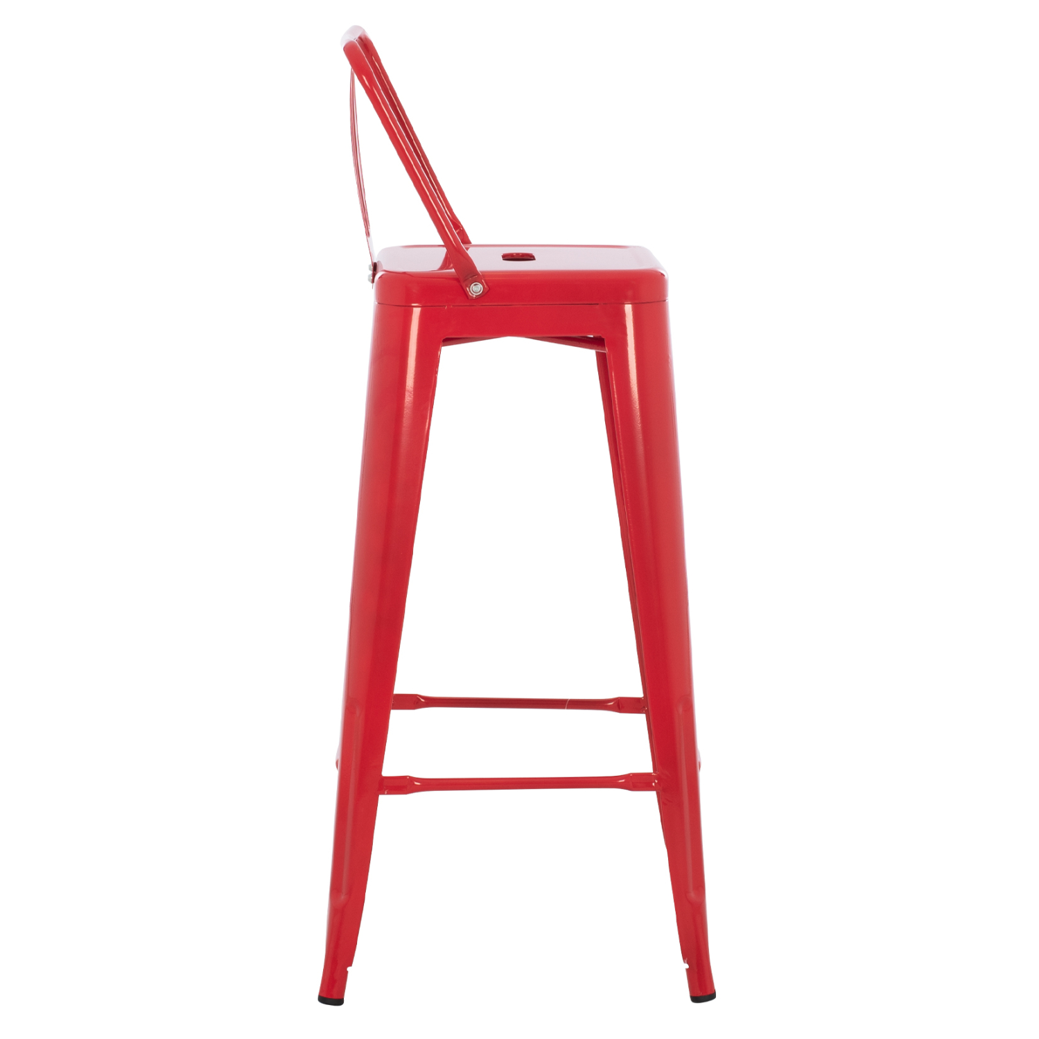 ΣΚΑΜΠΟ BAR ME ΠΛΑΤΗ ΜΕΤΑΛΛΙΚΟ MELITA-PRO HM8643.44 ΚΟΚΚΙΝΟ 42x42x100Υεκ. - Image 4