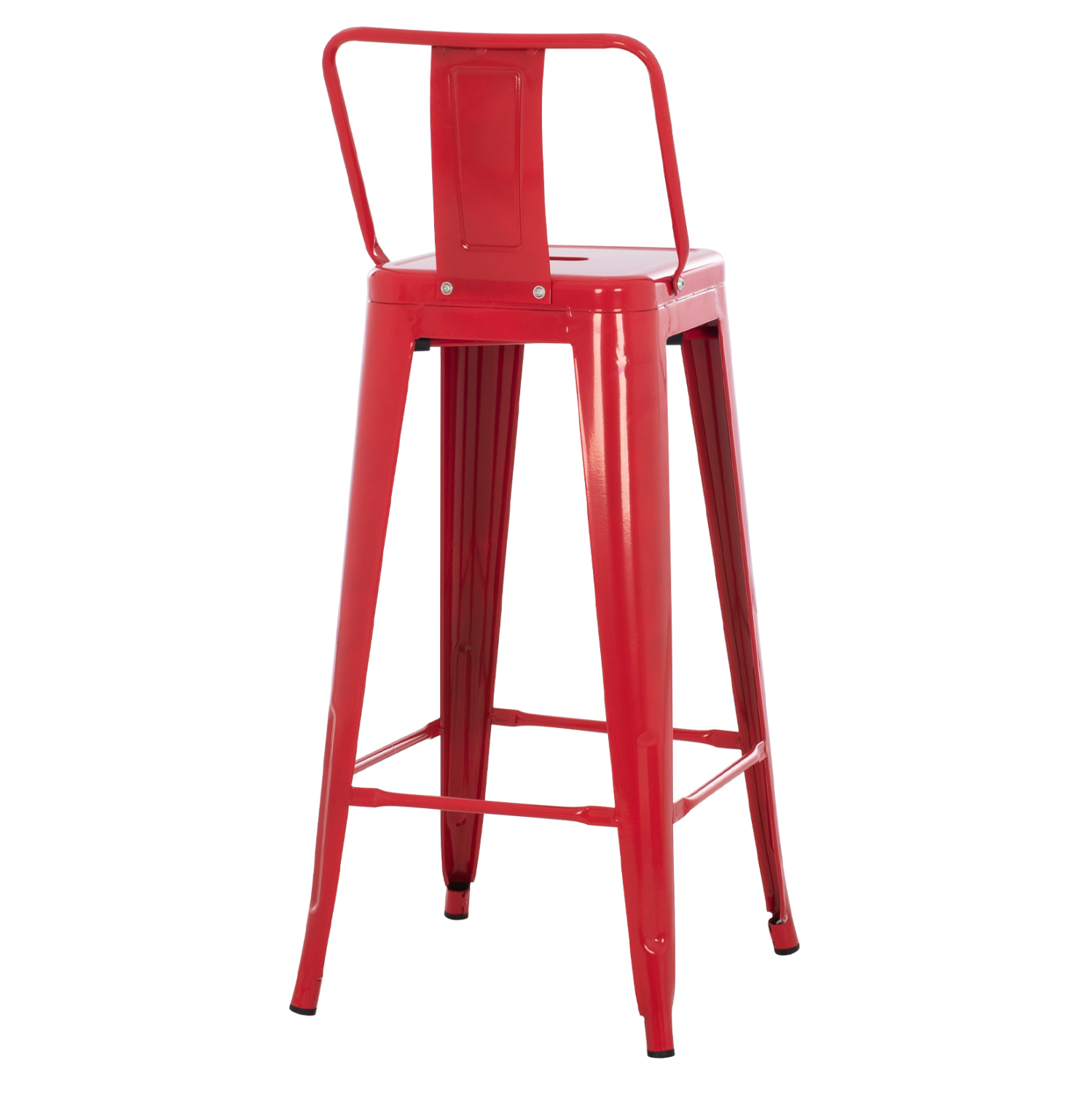 ΣΚΑΜΠΟ BAR ME ΠΛΑΤΗ ΜΕΤΑΛΛΙΚΟ MELITA-PRO HM8643.44 ΚΟΚΚΙΝΟ 42x42x100Υεκ. - Image 5