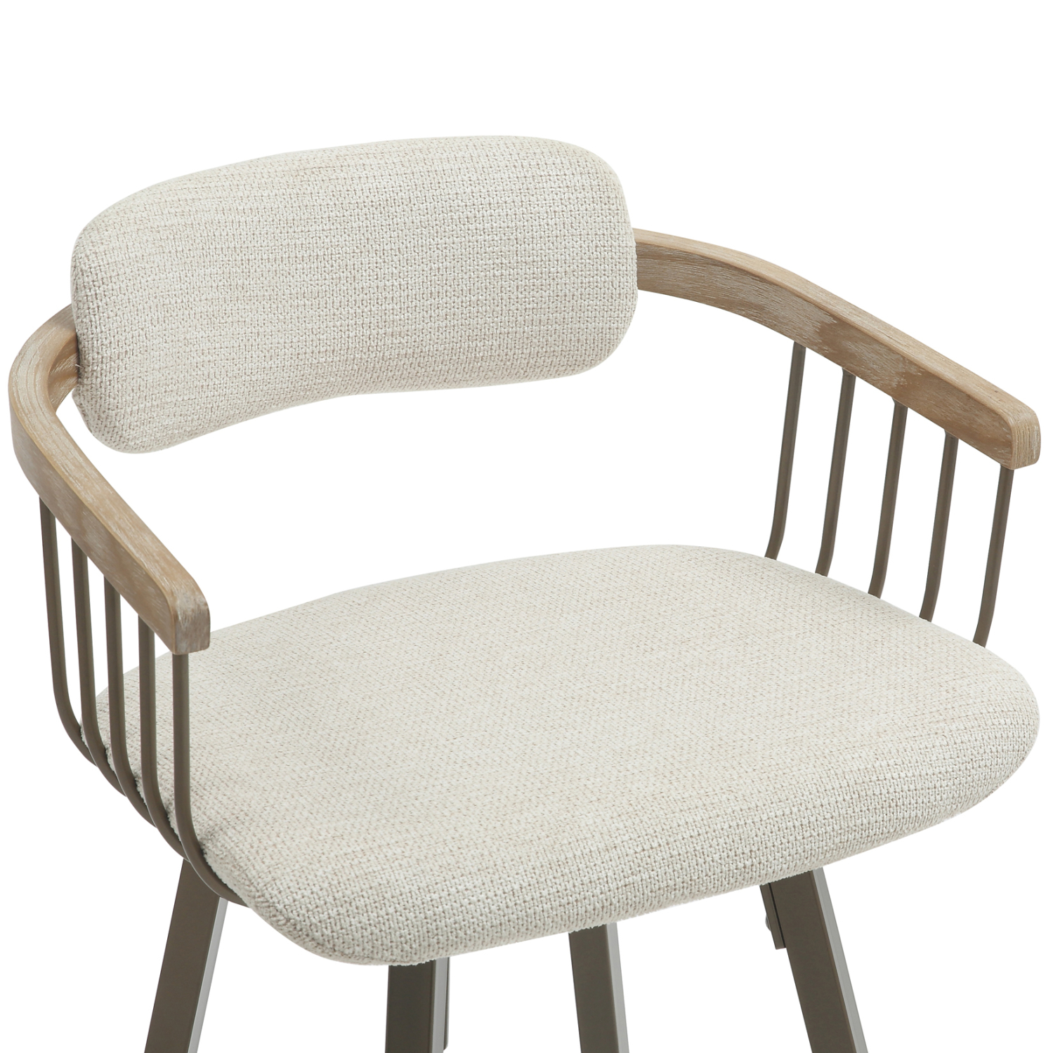 ΣΚΑΜΠΟ ΜΠΑΡ ΠΕΡΙΣΤΡΕΦ. LANG HM9990.01 ΜΕΤ.ΠΟΔΙΑ ΧΑΛΚΙΝΑ-ΕΚΡΟΥ ΥΦΑΣΜΑ 51,5x48,5x89,5Υ - Image 7