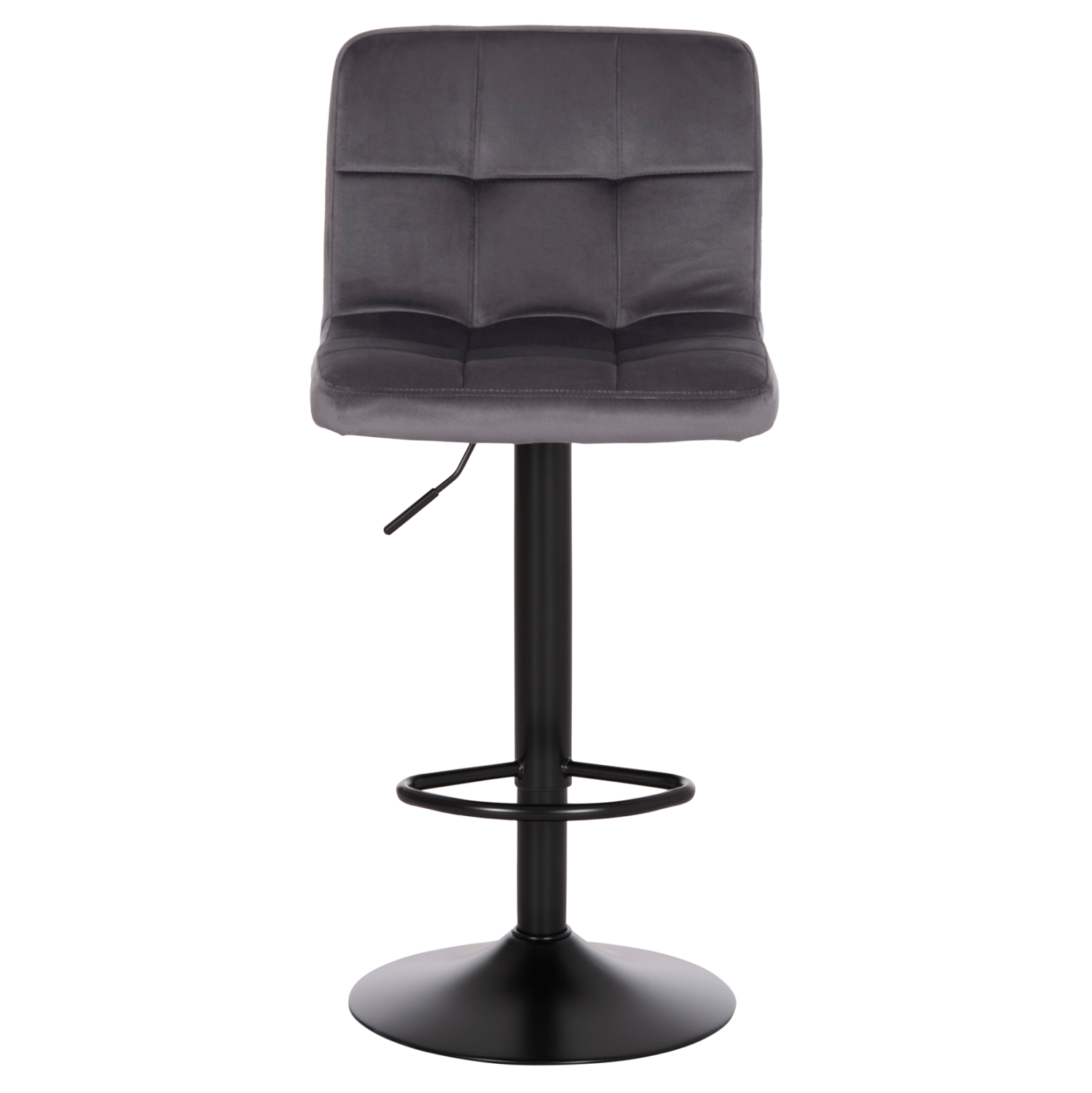 ΣΚΑΜΠΟ ΜΠΑΡ ΠΕΡΙΣΤΡΕΦΟΜΕΝΟ DIANA HM202.41 ΓΚΡΙ ΒΕΛΟΥΔΟ--ΜΕΤΑΛΛΟ ΜΑΥΡΟ ΜΑΤ 44x52x109Υεκ - Image 3