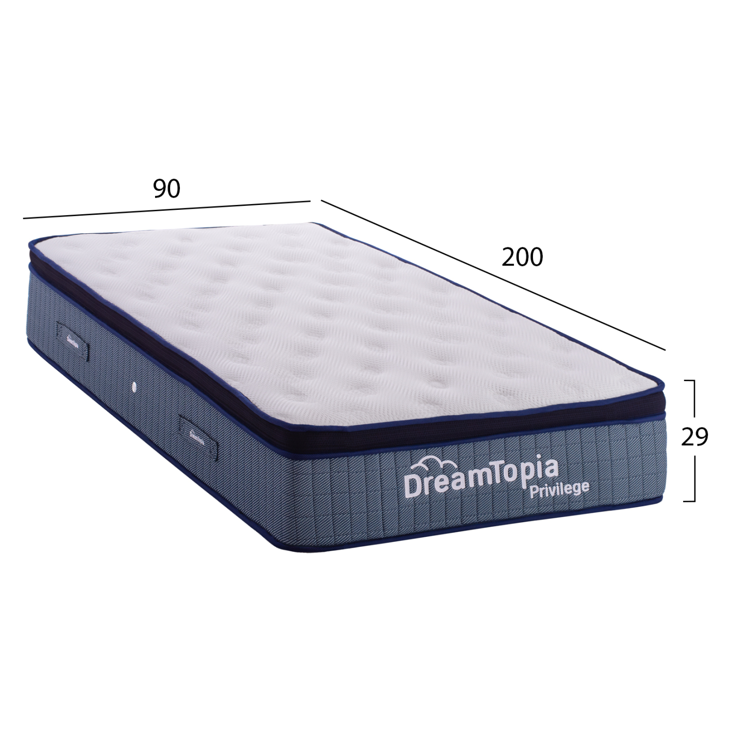 ΣΤΡΩΜΑ DREAMTOPIA, σειρά PRIVILEGE HM660.90-200 POCKET SPRING ΜΕ ΑΝΩΣΤΡΩΜΑ 90X200x29Υεκ. - Image 2