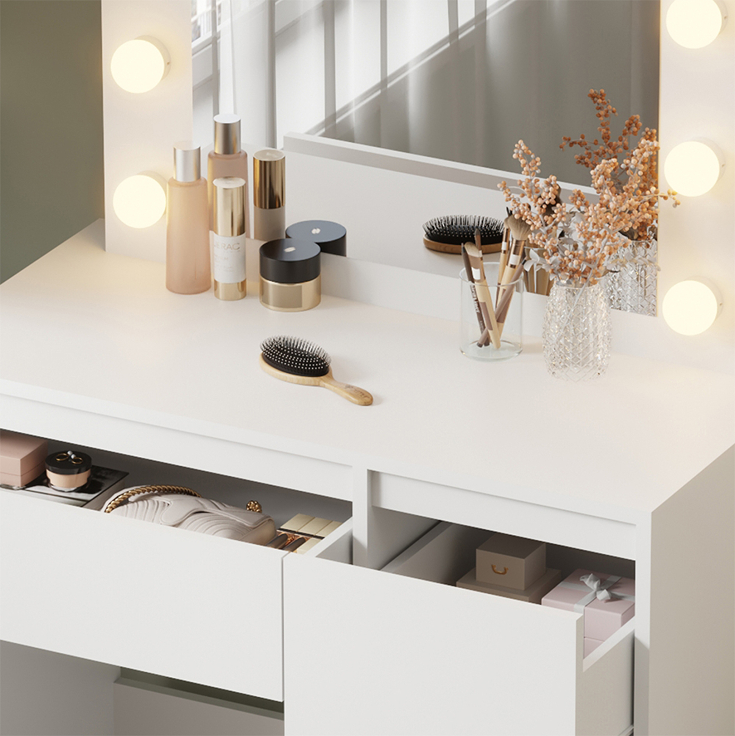 ΤΟΥΑΛΕΤΑ ΜΕ ΦΩΤΙΣΜΟ LED & ΣΥΡΤΑΡΙΑ KEITLIN HM2499.03 ΜΕΛΑΜΙΝΗ ΣΕ ΛΕΥΚΟ 80x40x140Υεκ. - Image 5