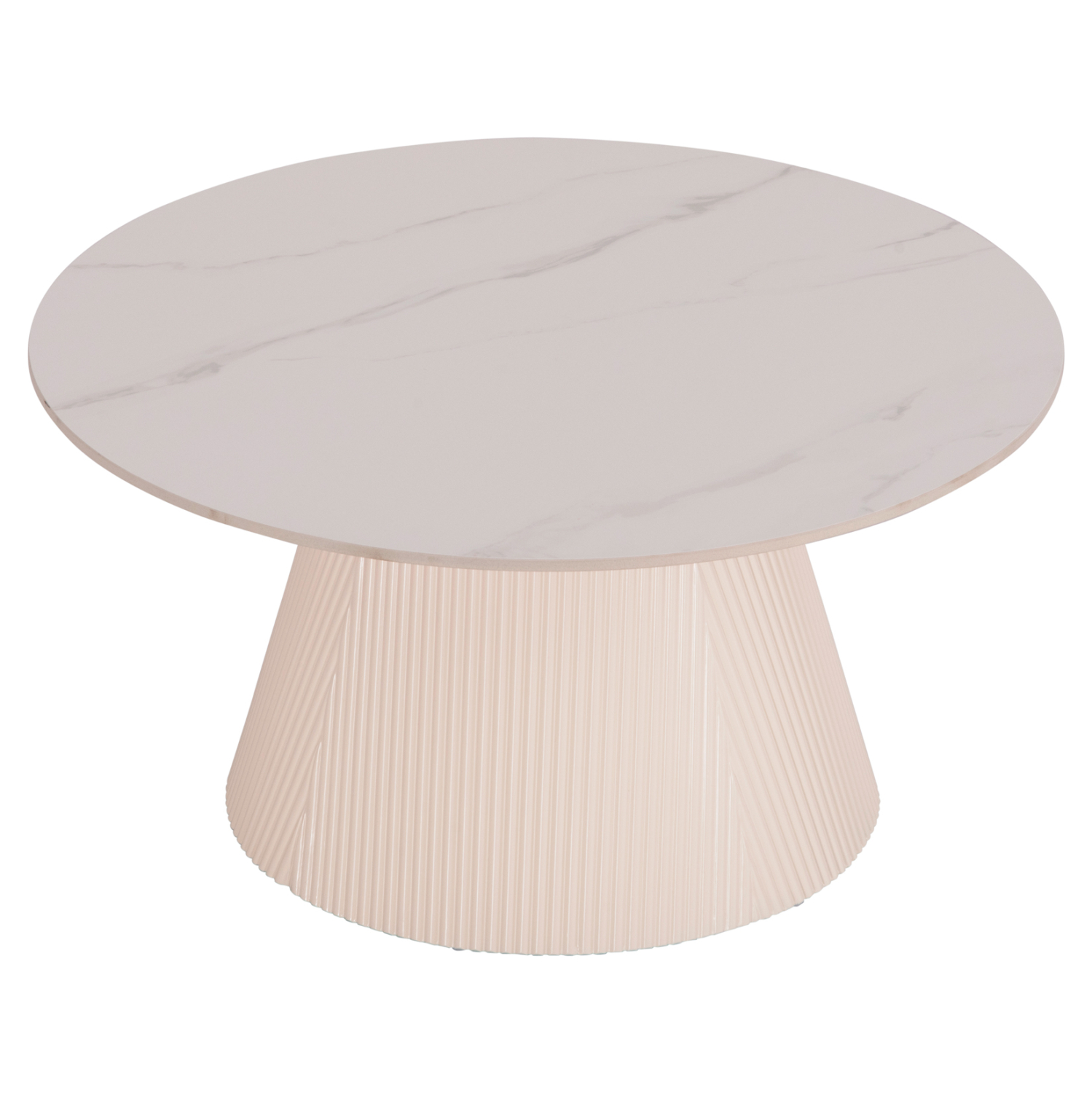 ΤΡΑΠΕΖΙ ΣΑΛΟΝΙΟΥ DUNCAN HM18022.02 ΚΕΡΑΜΙΚΟ TOP-MDF ΒΑΣΗ-ΚΡΕΜ ΛΕΥΚΟ Φ80x41Υεκ. - Image 4