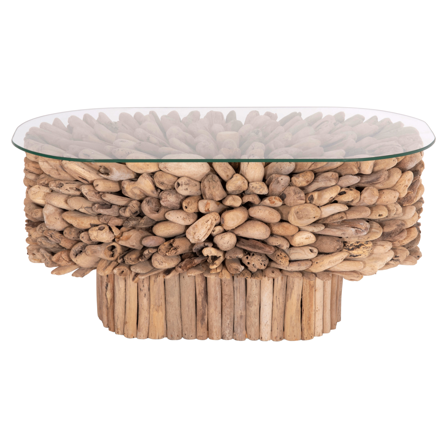 ΤΡΑΠΕΖΙ ΣΑΛΟΝΙΟΥ ΟΒΑΛ SPARROW HM9962 DRIFTWOOD--ΓΥΑΛΙ 106x55,5x50,5Υεκ. - Image 3