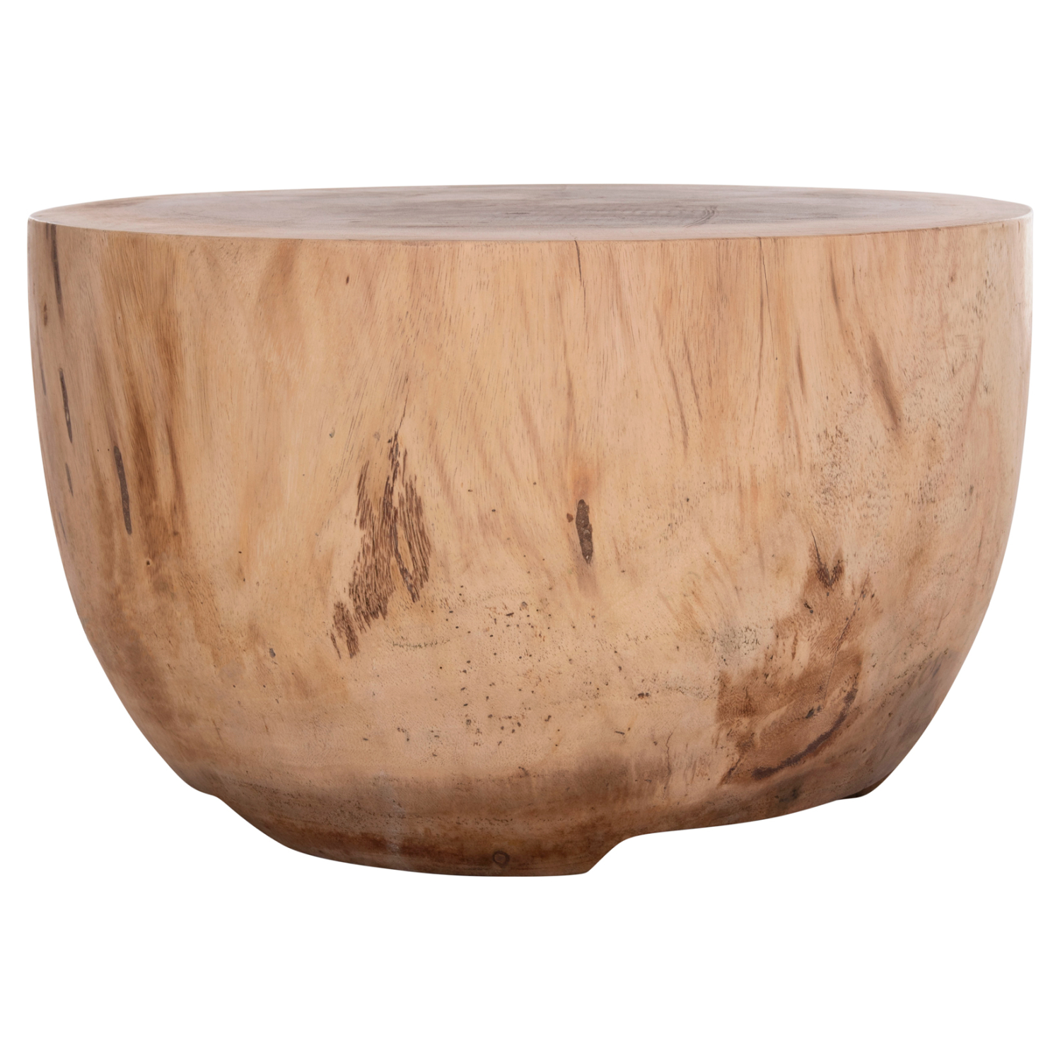 ΤΡΑΠΕΖΙ ΣΑΛΟΝΙΟΥ ΣΤΡΟΓΓΥΛΟ POMPU HM9794.11 ΜΑΣΙΦ ΞΥΛΟ SUAR ΣΕ ΦΥΣΙΚΟ Φ60x35Υεκ. - Image 3