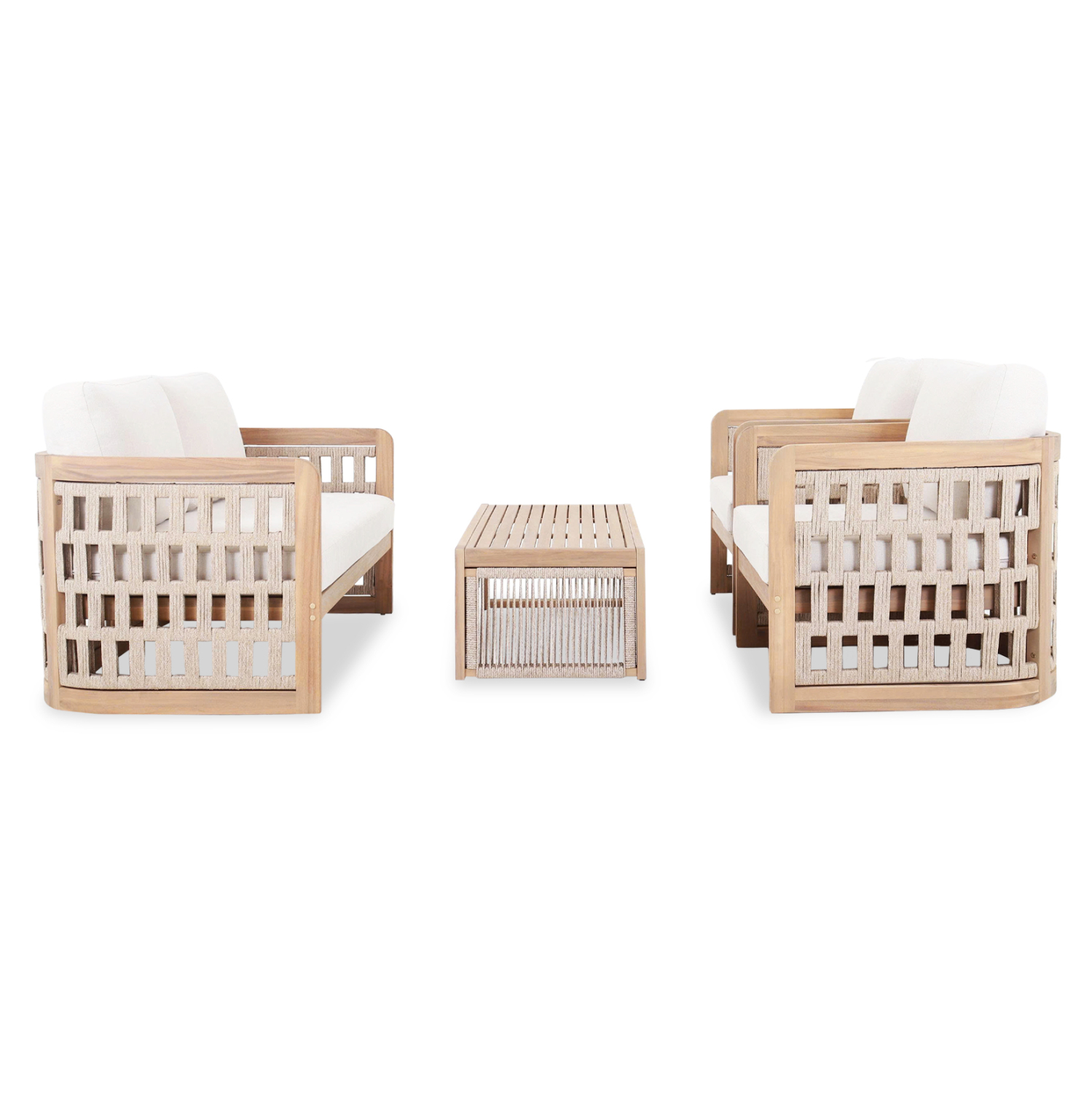 ΣΕΤ ΣΑΛΟΝΙ 4ΤΜΧ LUDVALD SM6446 ΞΥΛΟ ΑΚΑΚΙΑΣ-ΣΧΟΙΝΙ-ΜΠΕΖ ΜΑΞΙΛΑΡΙΑ - Image 2