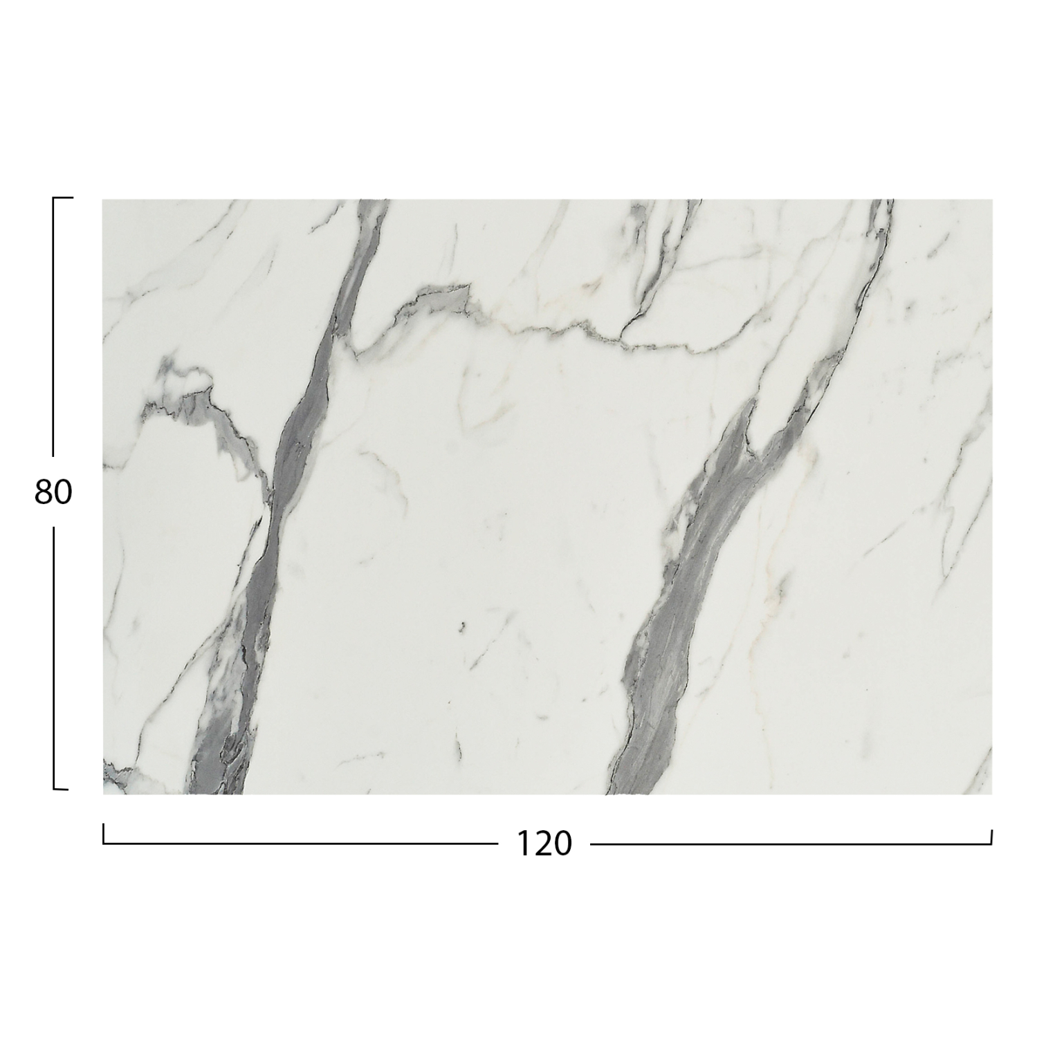 ΕΠΙΦΑΝΕΙΑ ΤΡΑΠΕΖΙΟΥ HPL ΟΡΘΟΓΩΝΙΑ HM5840.31 WHITE MARBLE 120x80εκ. - Image 2