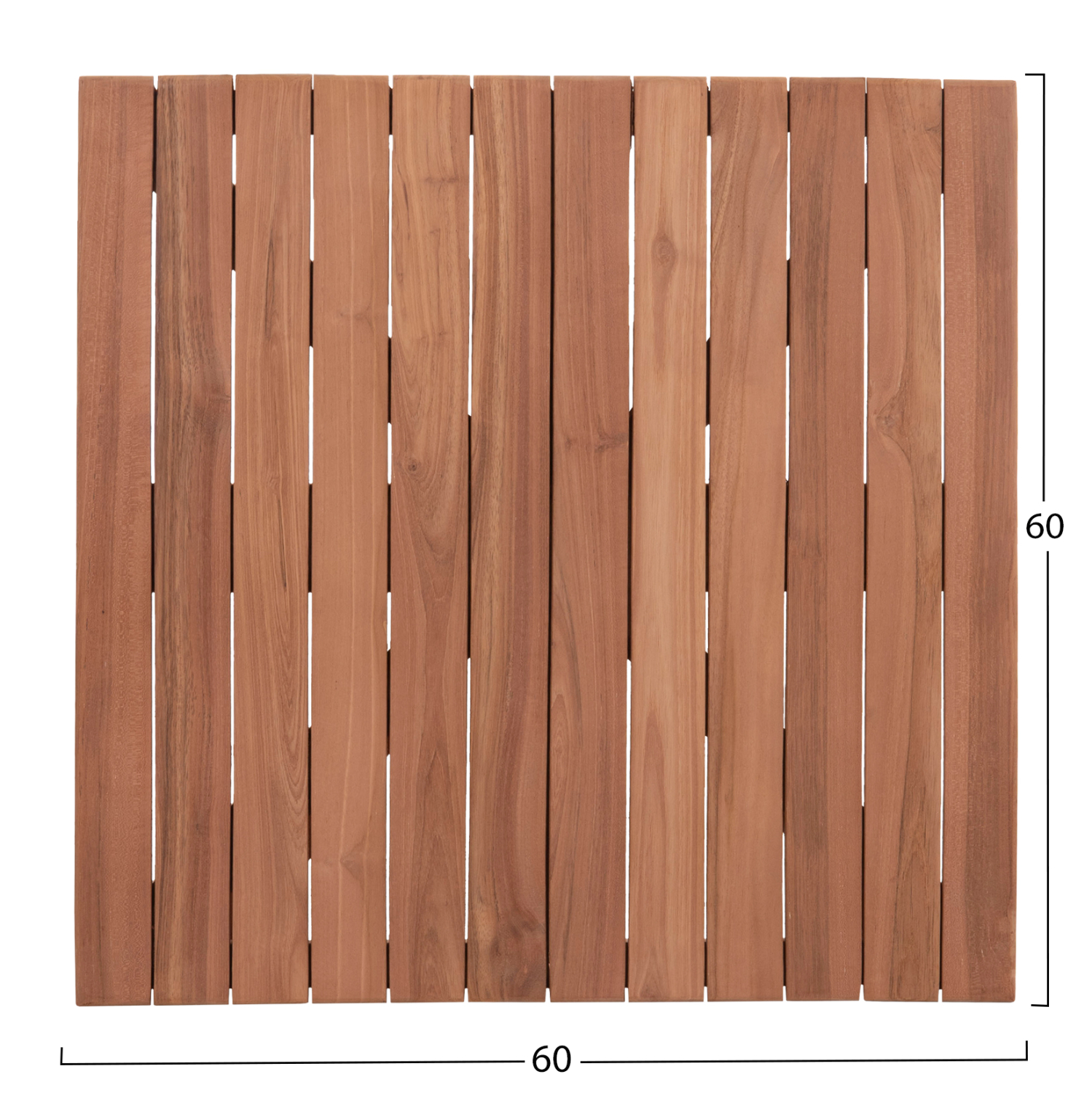 ΕΠΙΦΑΝΕΙΑ ΤΡΑΠΕΖΙΟΥ ΤΕΤΡΑΓΩΝΗ HM18135 ΞΥΛΟ TEAK--ΦΥΣΙΚΟ 60x60x4(πάχος)εκ. - Image 2