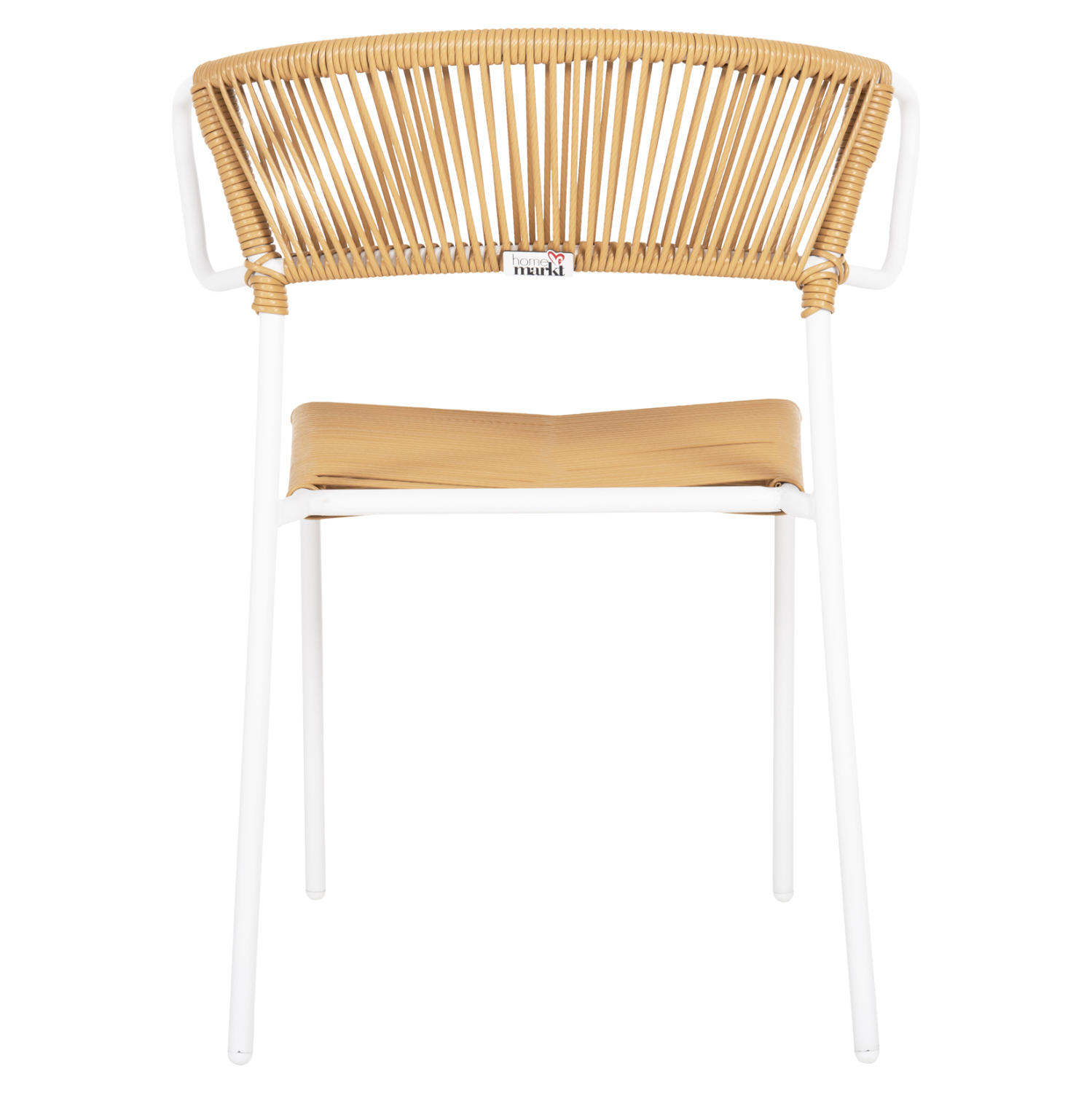ΚΑΡΕΚΛΑ SUKI HM6053.01 ΜΕΤΑΛΛO ΛΕΥΚΟ KAI ΣΥΝΘ. RATTAN ΣΕ ΦΥΣΙΚΟ 54x62x80Υεκ - Image 6