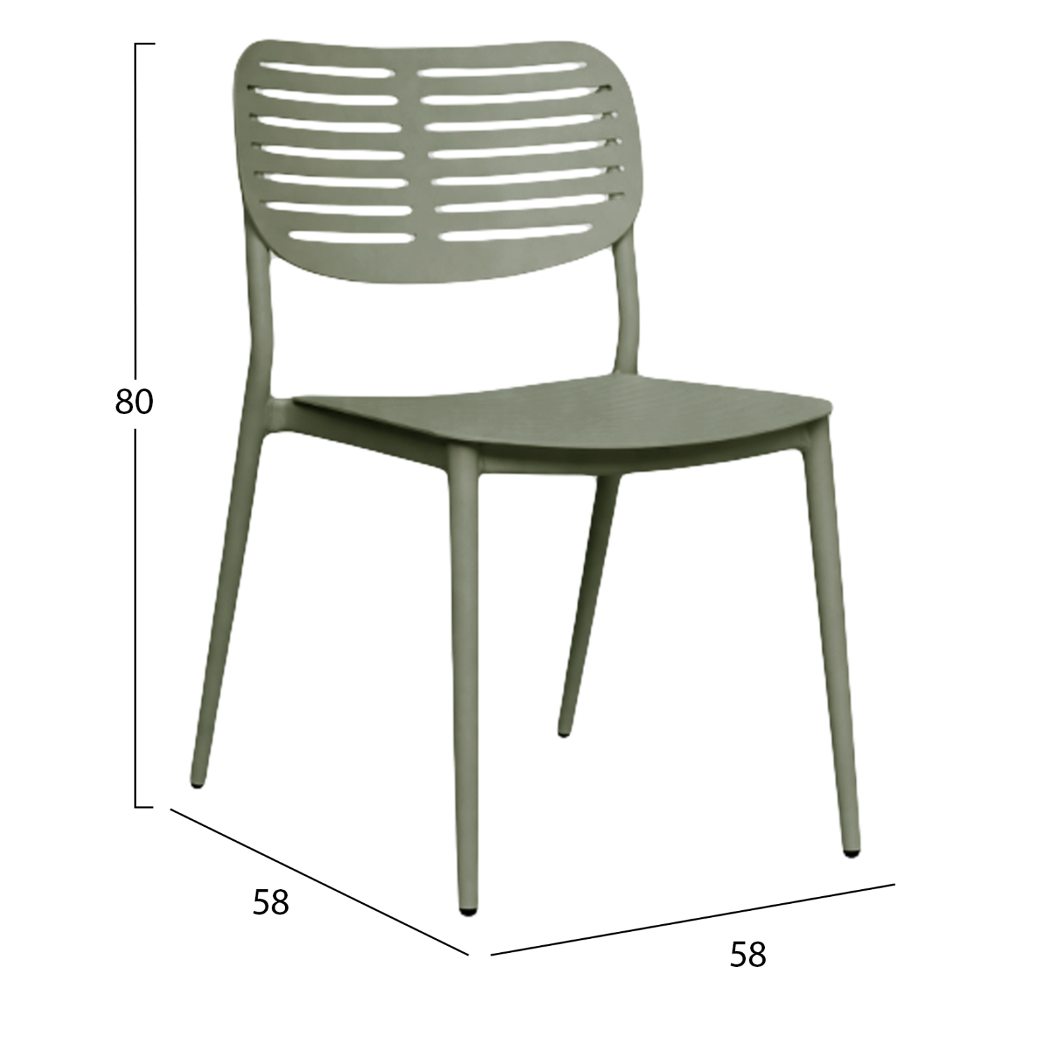 ΚΑΡΕΚΛΑ ΤΡΑΠΕΖΑΡΙΑΣ HILLIARD HM6645.07 ΑΛΟΥΜΙΝΙΟ OLIVE GREEN 46x54x78Υεκ - Image 2