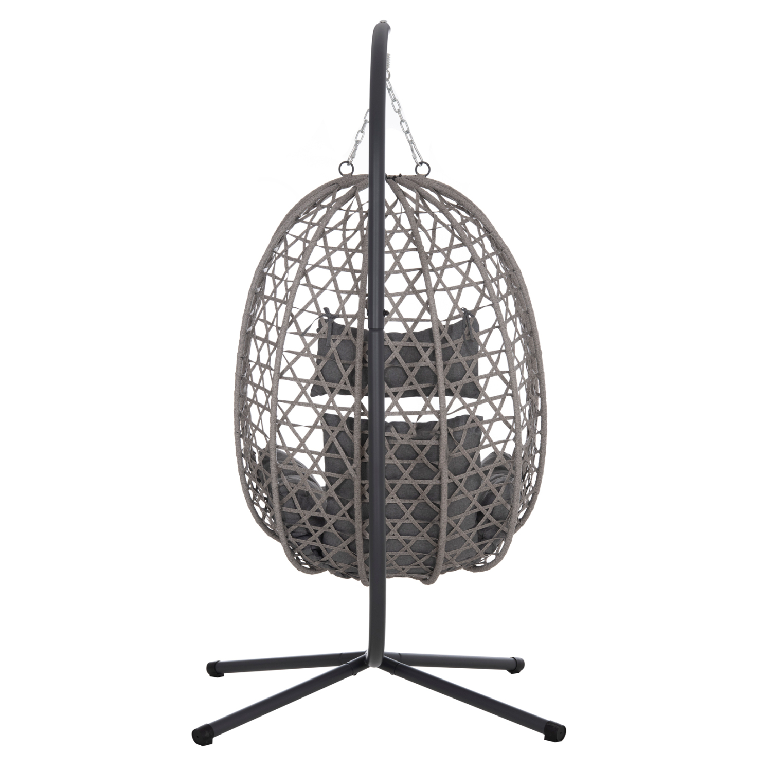ΚΡΕΜΑΣΤΗ ΦΩΛΙΑ NESTA HM6468.01 ΓΚΡΙ ΜΕΤΑΛΛΟ & P.E.RATTAN 100x100x190Υεκ. - Image 6