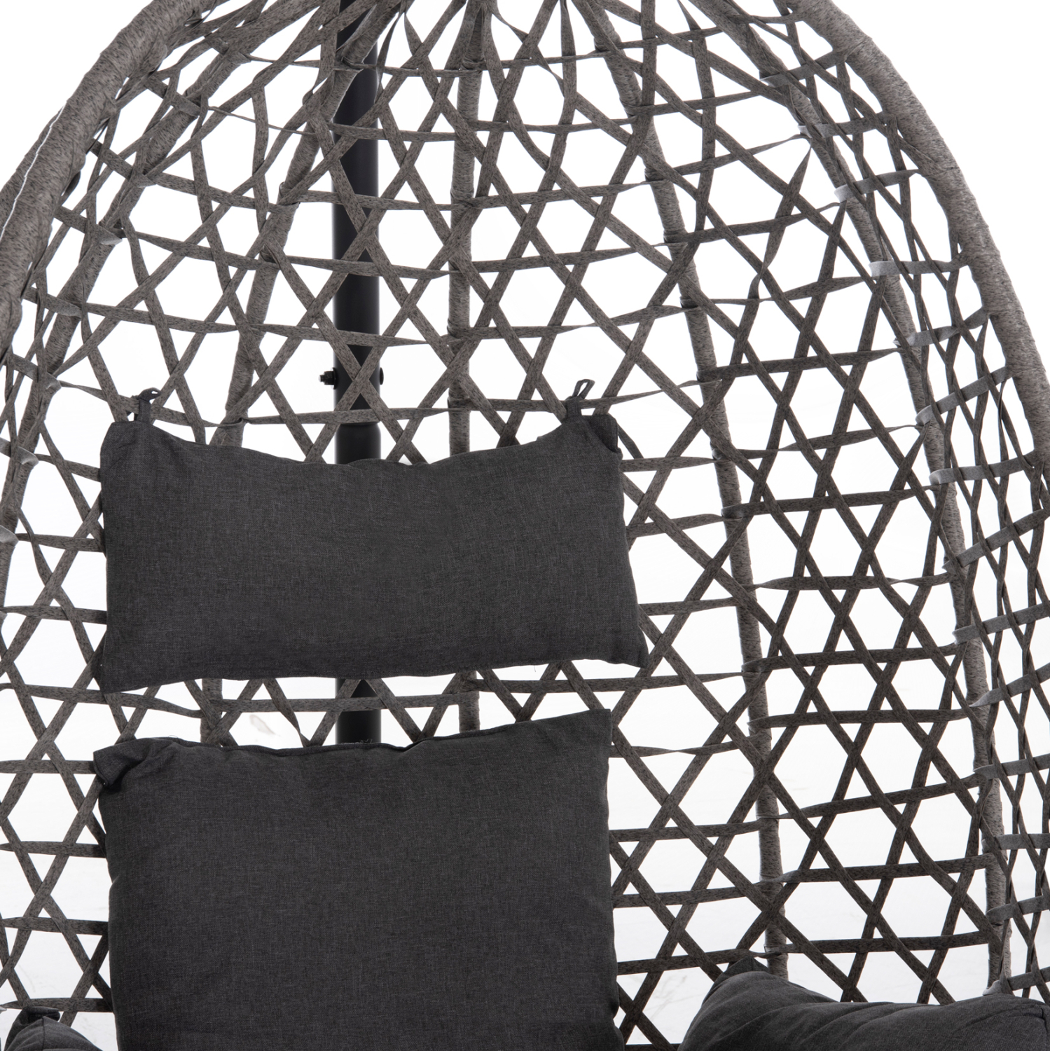 ΚΡΕΜΑΣΤΗ ΦΩΛΙΑ NESTA HM6468.01 ΓΚΡΙ ΜΕΤΑΛΛΟ & P.E.RATTAN 100x100x190Υεκ. - Image 7