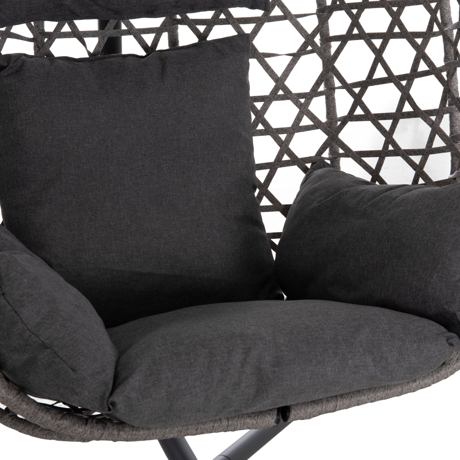 ΚΡΕΜΑΣΤΗ ΦΩΛΙΑ NESTA HM6468.01 ΓΚΡΙ ΜΕΤΑΛΛΟ & P.E.RATTAN 100x100x190Υεκ. - Image 8