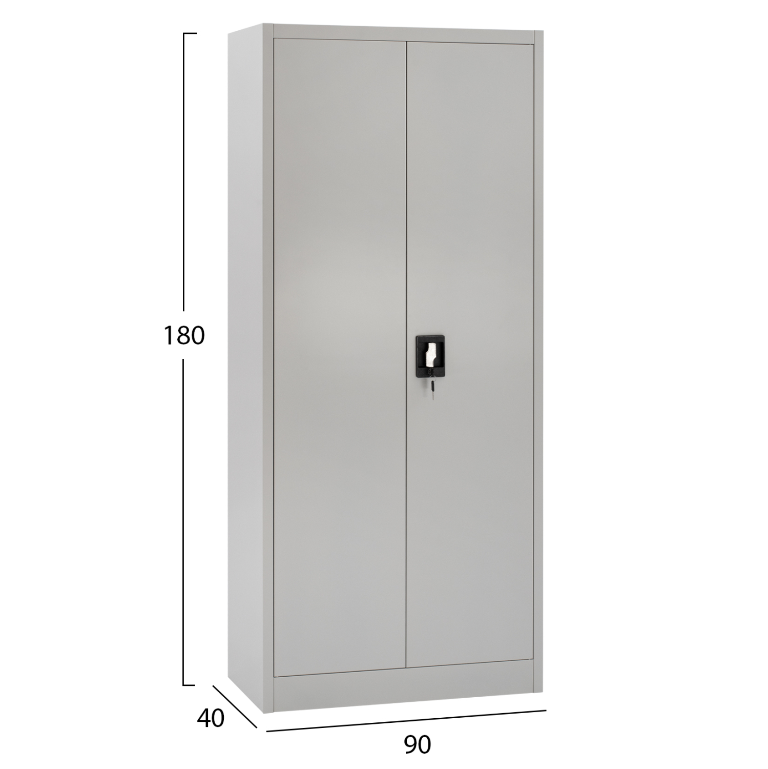 ΝΤΟΥΛΑΠΑ ΜΕΤΑΛΛΙΚΗ HM5961.01 ΜΕ ΧΩΡΙΣΜΑ ΔΙΦΥΛΛΗ ΑΝΟΙΧΤΟ ΓΚΡΙ 90Χ40Χ180Yεκ. - Image 2