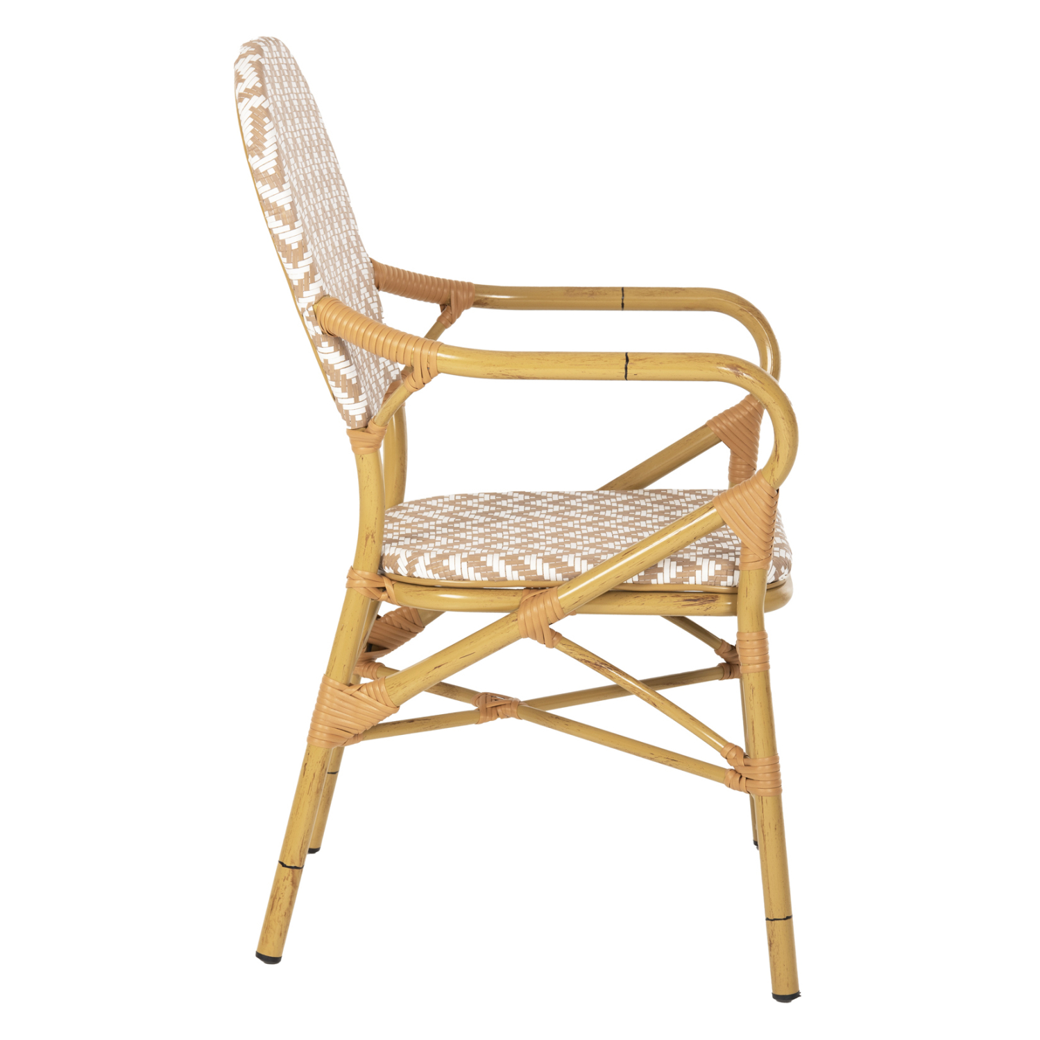 ΠΟΛΥΘΡΟΝΑ ΑΛΟΥΜΙΝΙΟΥ BAMBOO LOOK ΦΥΣΙΚΟ - ΛΕΥΚΟ HM5928.03 55x58x95 εκ. - Image 4