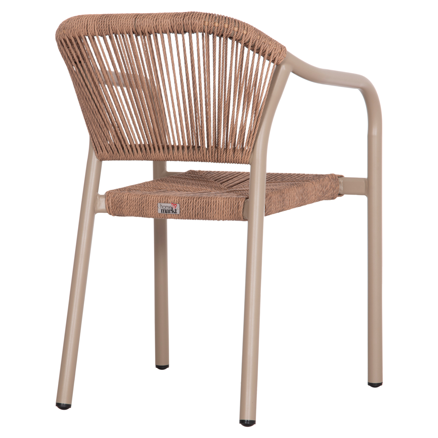 ΠΟΛΥΘΡΟΝΑ ΑΛΟΥΜΙΝΙΟΥ LUCCI HM6266.02 MOKA ΣΚΕΛΕΤΟΣ-P.E.RATTAN ΦΥΣΙΚΟ 58x56x79Υεκ - Image 5