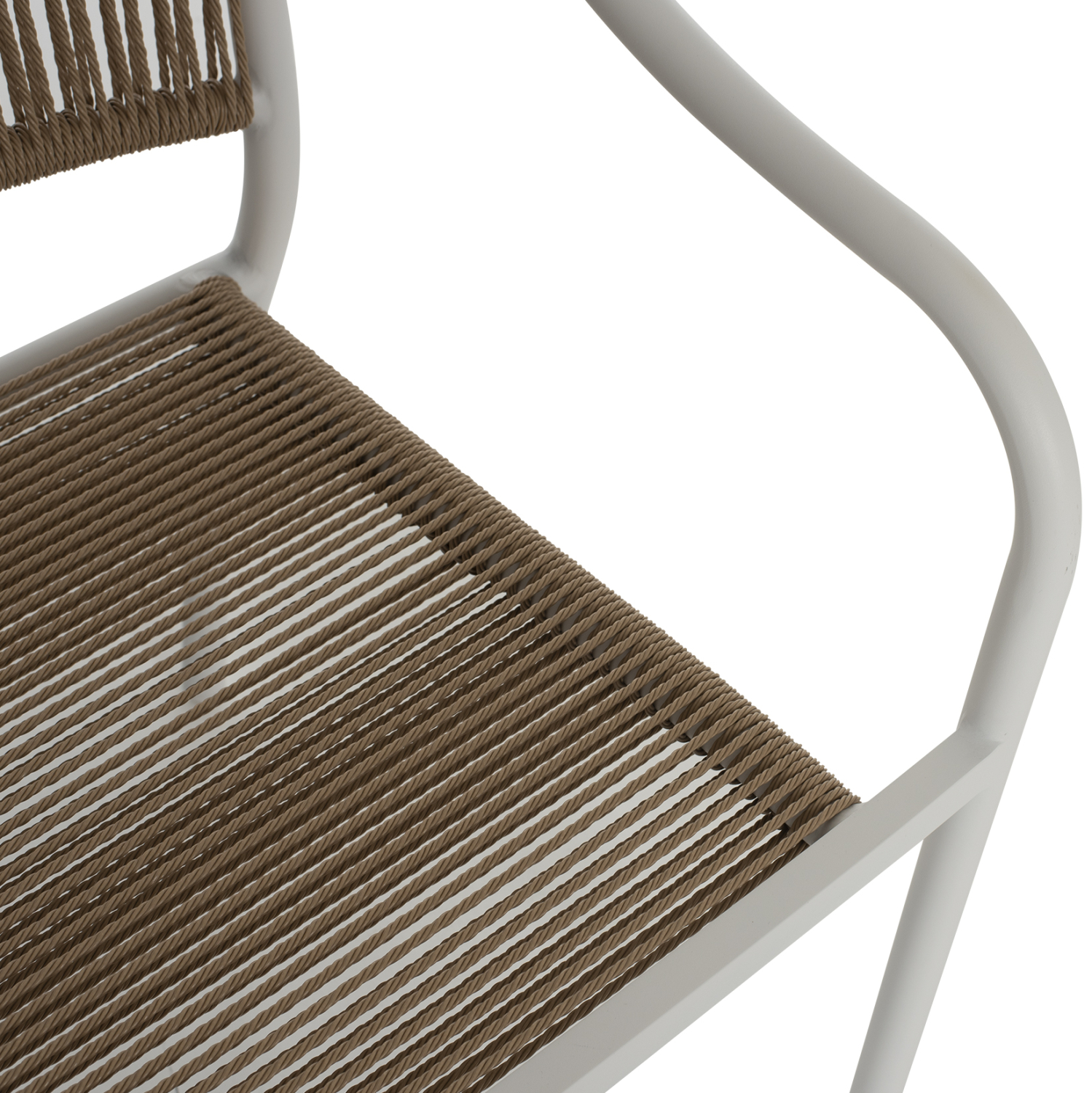 ΠΟΛΥΘΡΟΝΑ ΑΛΟΥΜΙΝΙΟΥ ΛΕΥΚΟ ΜΕ PE RATTAN WICKER HM5856.01 57x63x80Yεκ. - Image 9