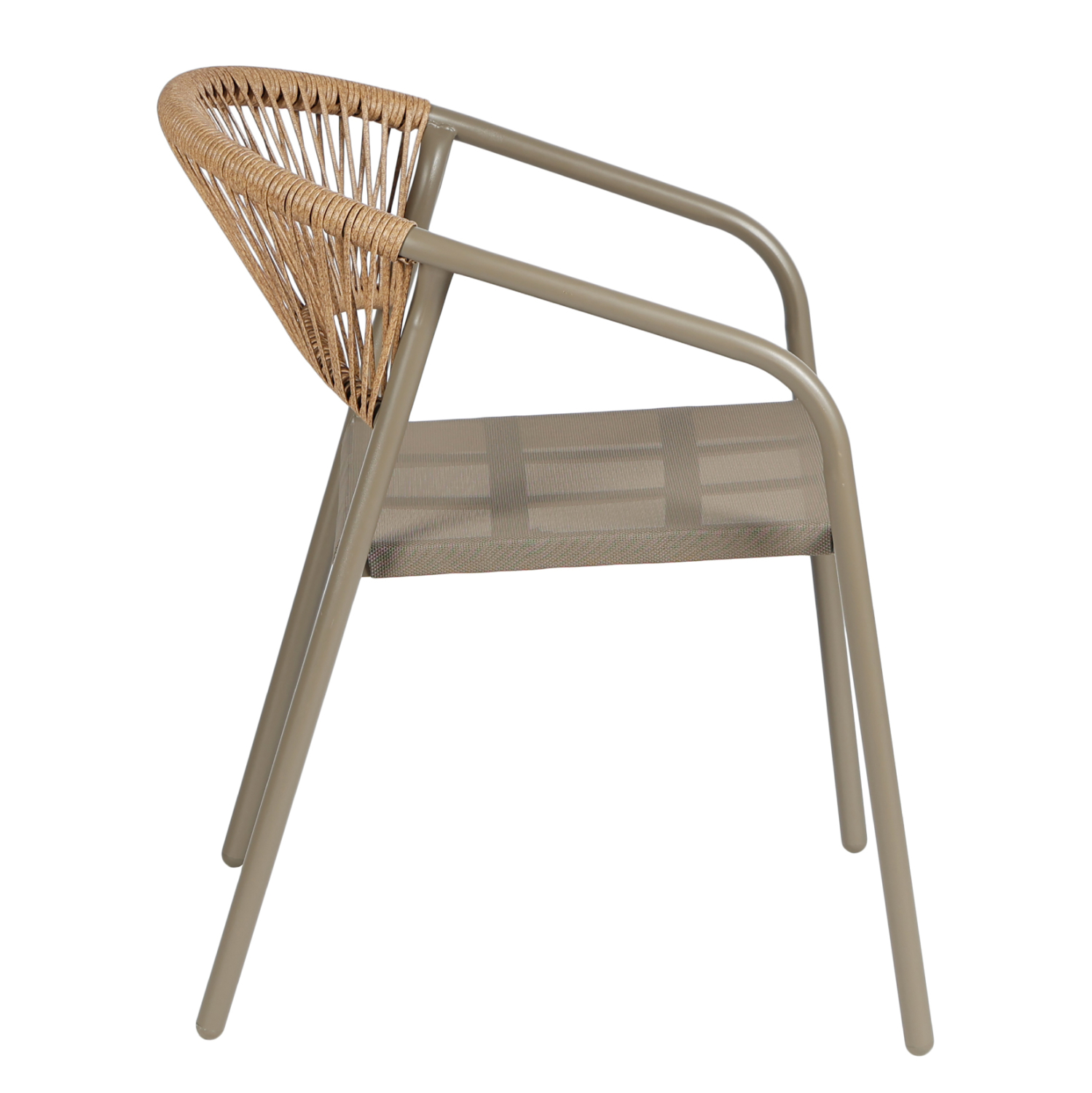ΠΟΛΥΘΡΟΝΑ HOMAN HM6430.04 ΣΑΜΠΑΝΙ ΜΕΤΑΛΛΟ & TEXTILENE--ΜΠΕΖ P.E.RATTAN 53x58x75Υεκ - Image 4