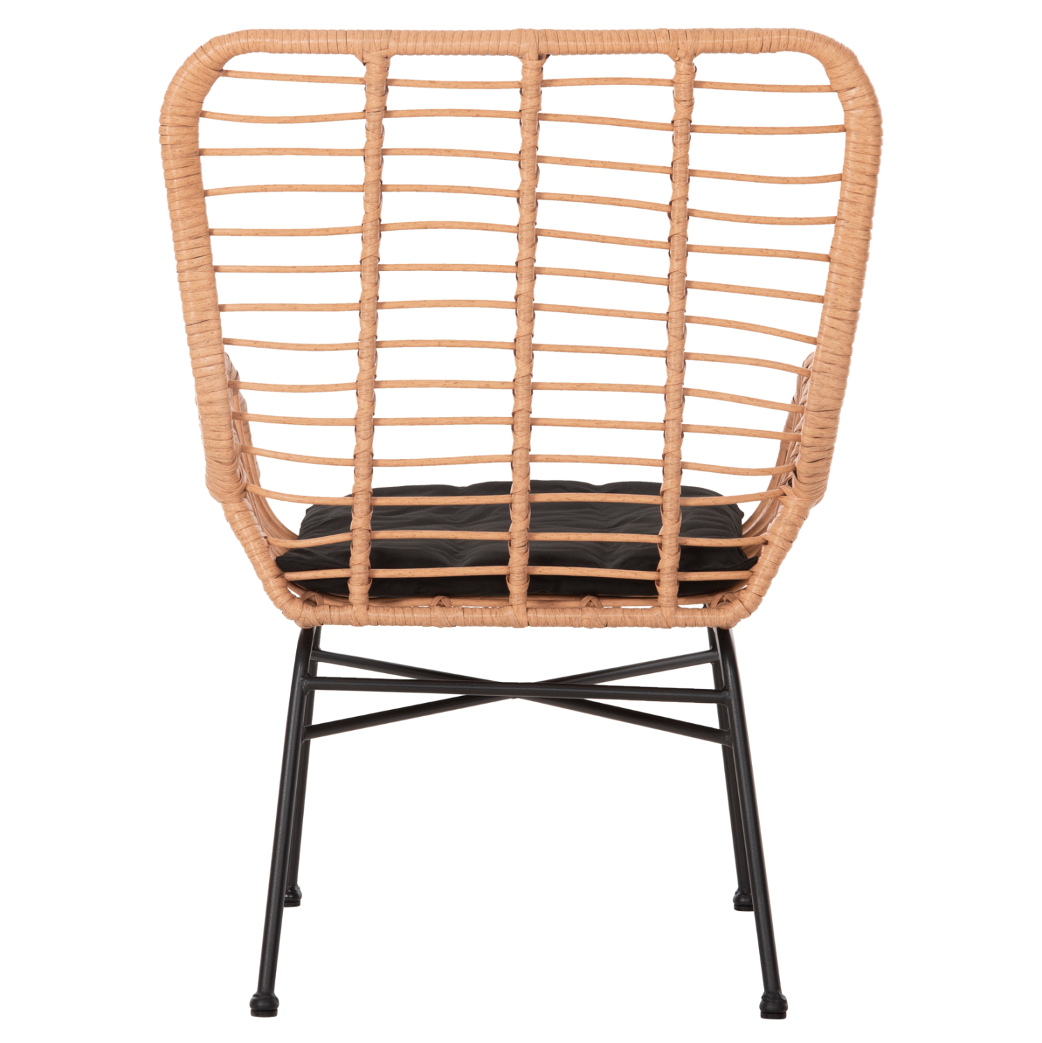 ΠΟΛΥΘΡΟΝΑ ΣΤΥΛ ΜΠΕΡΖΕΡΑΣ ALLEGRA HM5704.11 P.E.RATTAN ΜΠΕΖ-ΜΑΥΡΟ ΜΕΤΑΛΛΟ 66x59x90Υεκ. - Image 6