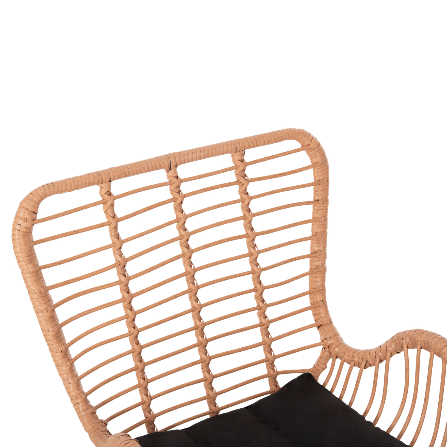 ΠΟΛΥΘΡΟΝΑ ΣΤΥΛ ΜΠΕΡΖΕΡΑΣ ALLEGRA HM5704.11 P.E.RATTAN ΜΠΕΖ-ΜΑΥΡΟ ΜΕΤΑΛΛΟ 66x59x90Υεκ. - Image 7