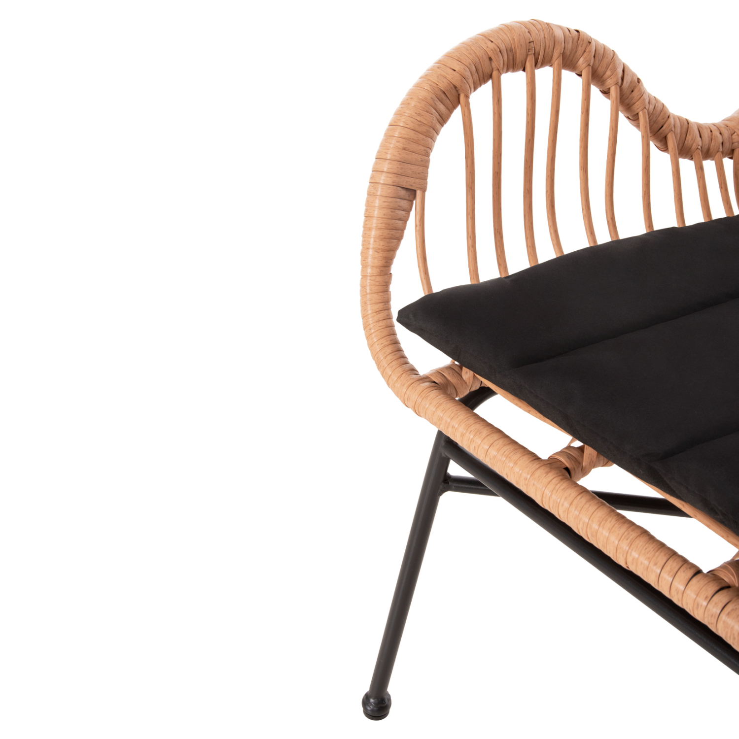ΠΟΛΥΘΡΟΝΑ ΣΤΥΛ ΜΠΕΡΖΕΡΑΣ ALLEGRA HM5704.11 P.E.RATTAN ΜΠΕΖ-ΜΑΥΡΟ ΜΕΤΑΛΛΟ 66x59x90Υεκ. - Image 10