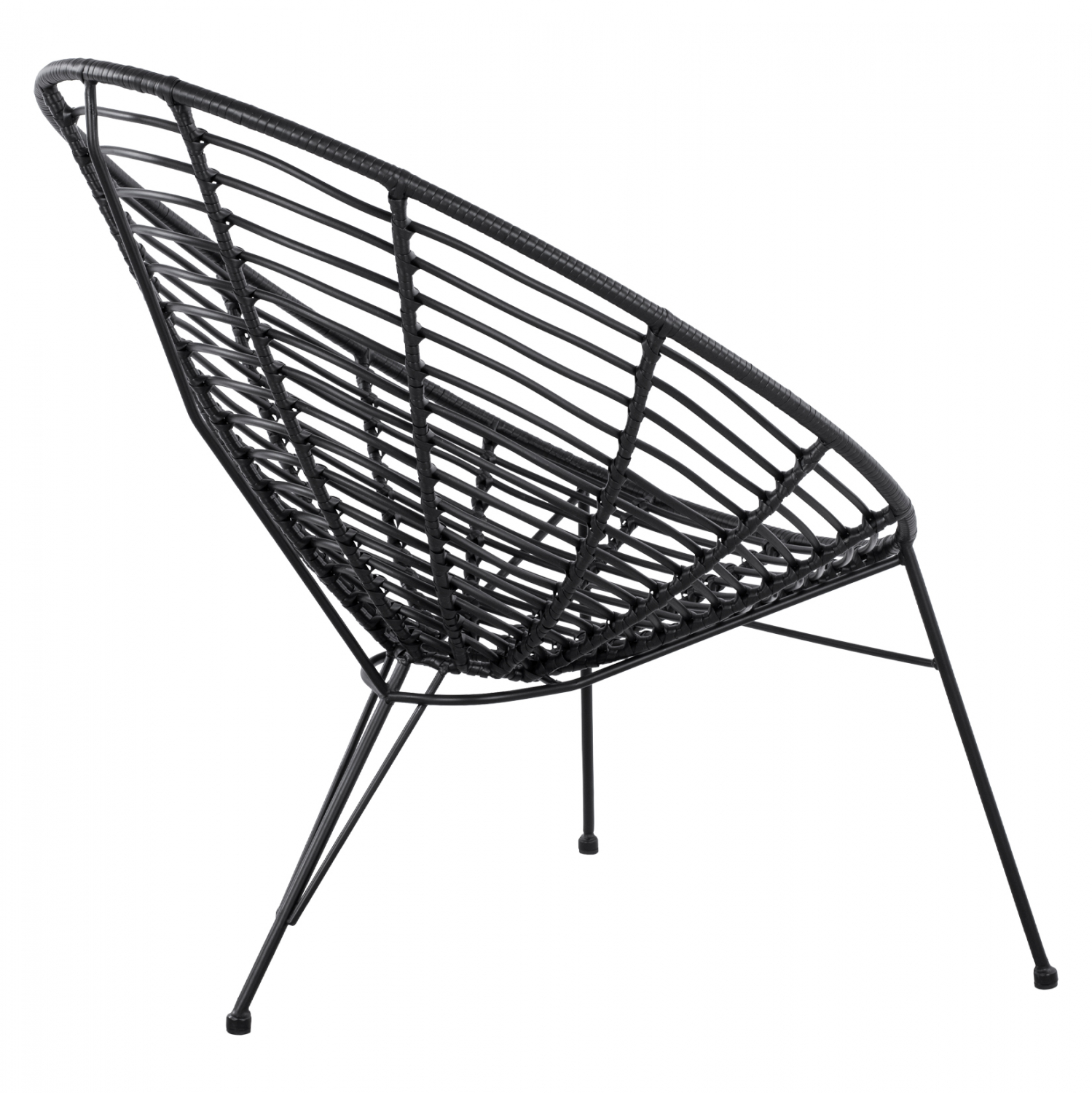 ΠΟΛΥΘΡΟΝΑ ΤΥΠΟΥ ΦΩΛΙΑ ΜΕΤΑΛΛΙΚΗ ALLEGRA HM5458.02 ΜΕ ΜΑΥΡΟ WICKER 73x83x86Υ εκ. - Image 5