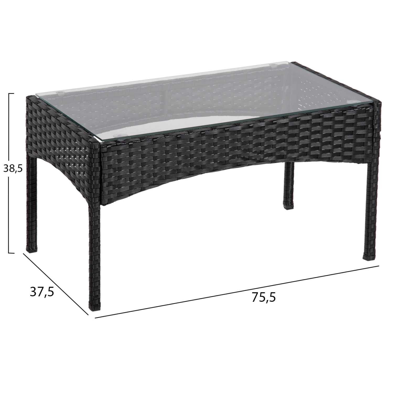 ΣΕΤ ΣΑΛΟΝΙ 4ΤΜΧ STASIA HM6089.04 ΣΥΝΘ.RATTAN ΜΑΥΡΟ-ΜΠΕΖ ΜΑΞΙΛΑΡΙΑ - Image 4
