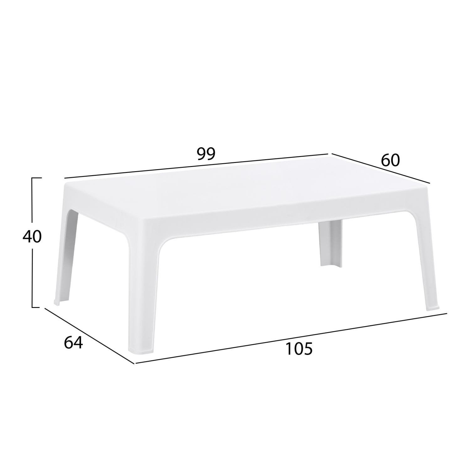 ΣΕΤ ΣΑΛΟΝΙ ΕΞ.ΧΩΡΟΥ 4ΤΜΧ SLEEK HM21268.01 ΛΕΥΚΟ ΠΟΛΥΠΡΟΠΥΛΕΝΙΟ - Image 4
