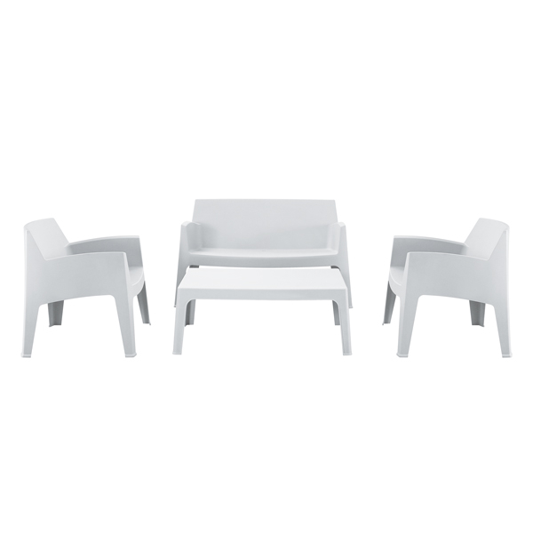ΣΕΤ ΣΑΛΟΝΙ ΕΞ.ΧΩΡΟΥ 4ΤΜΧ SLEEK HM21268.01 ΛΕΥΚΟ ΠΟΛΥΠΡΟΠΥΛΕΝΙΟ - Image 5